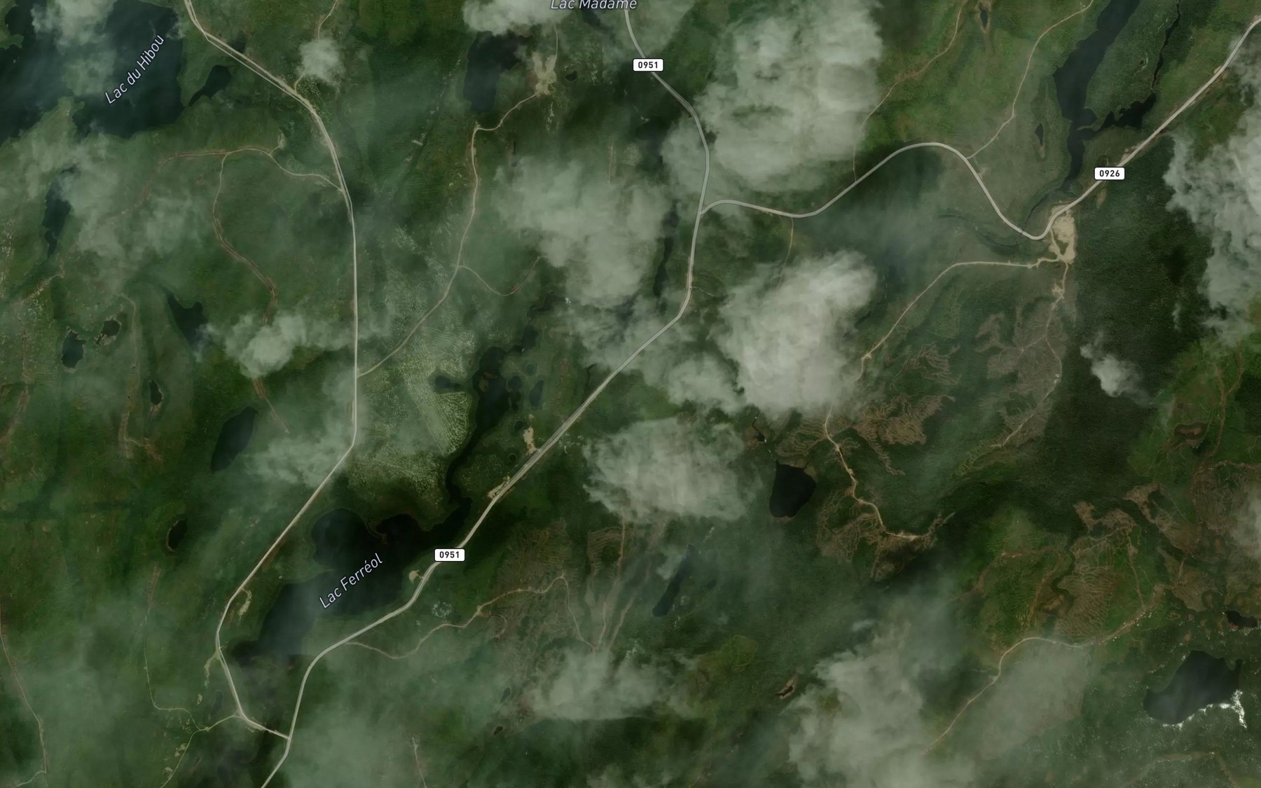 Satellite map of the Riviere Capaotigamau