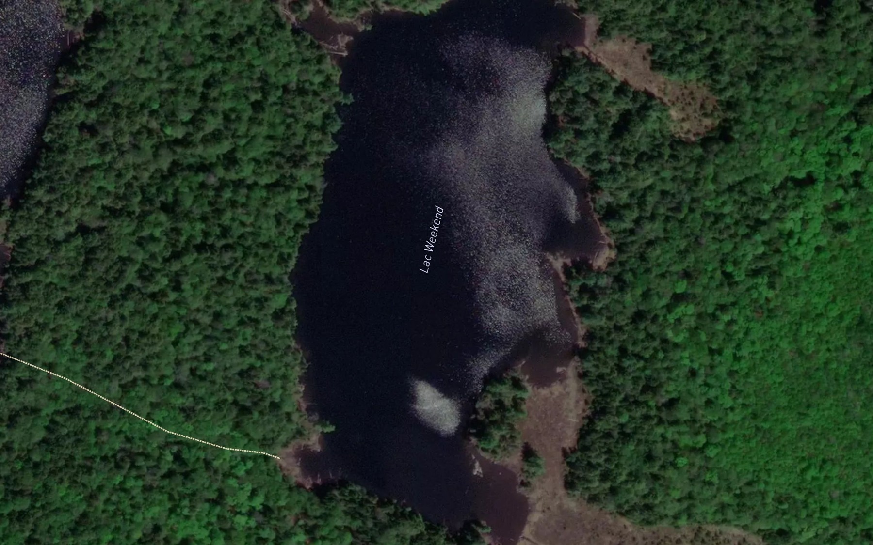 Satellite map of the Lac Weekend