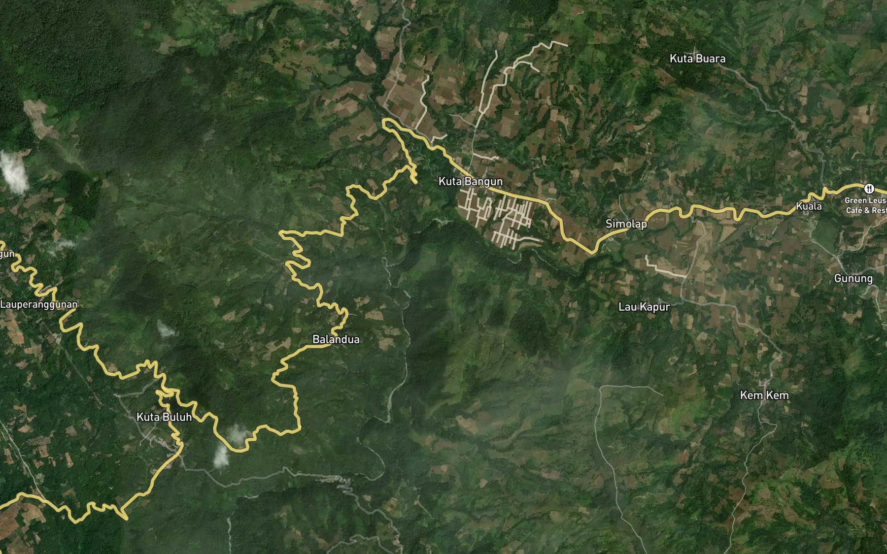 Satellite map of the Lau Gunung