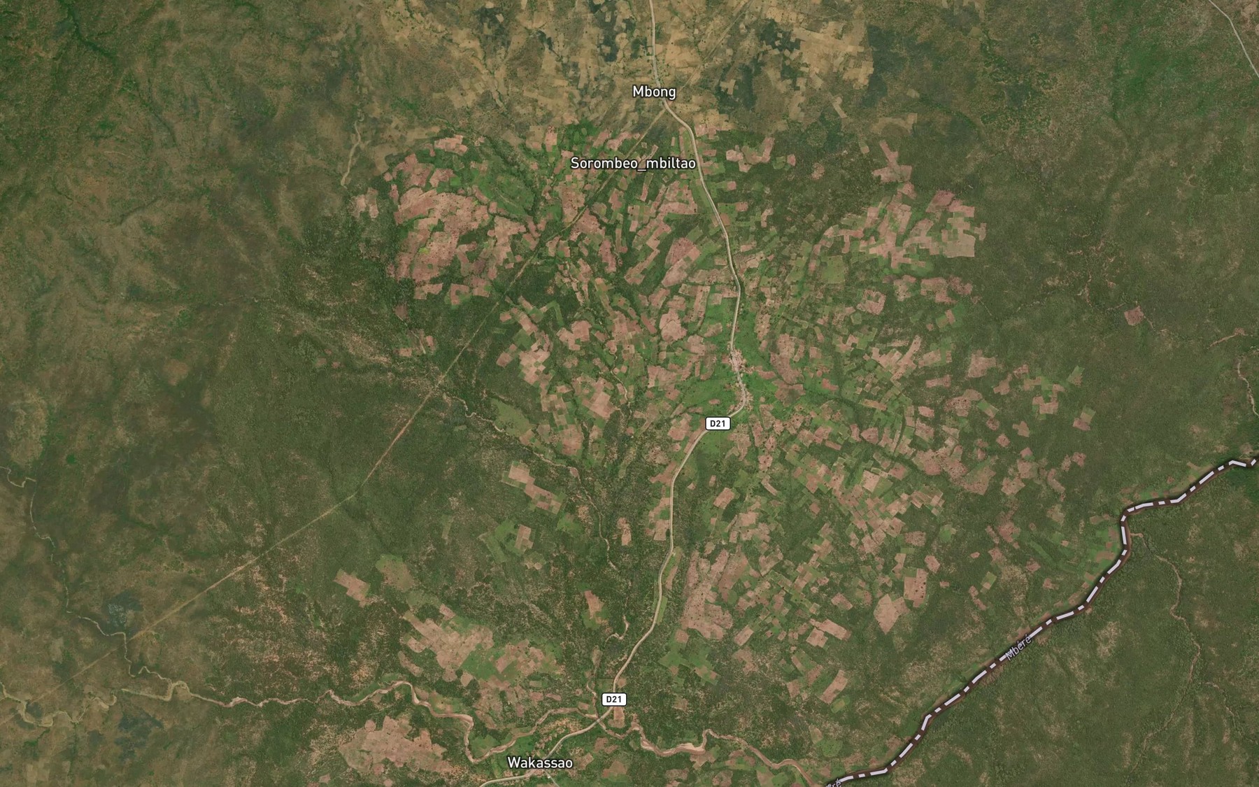 Satellite map of the Mbinan