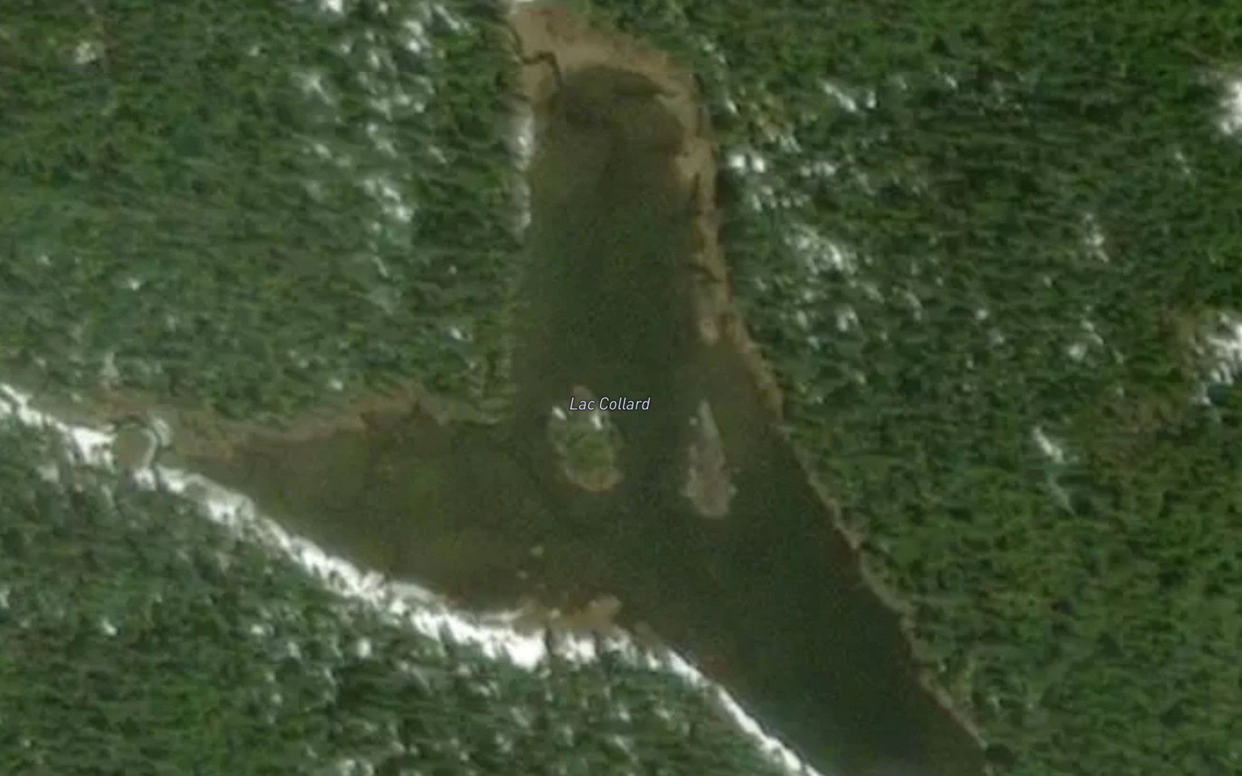 Satellite map of the Lac Collard