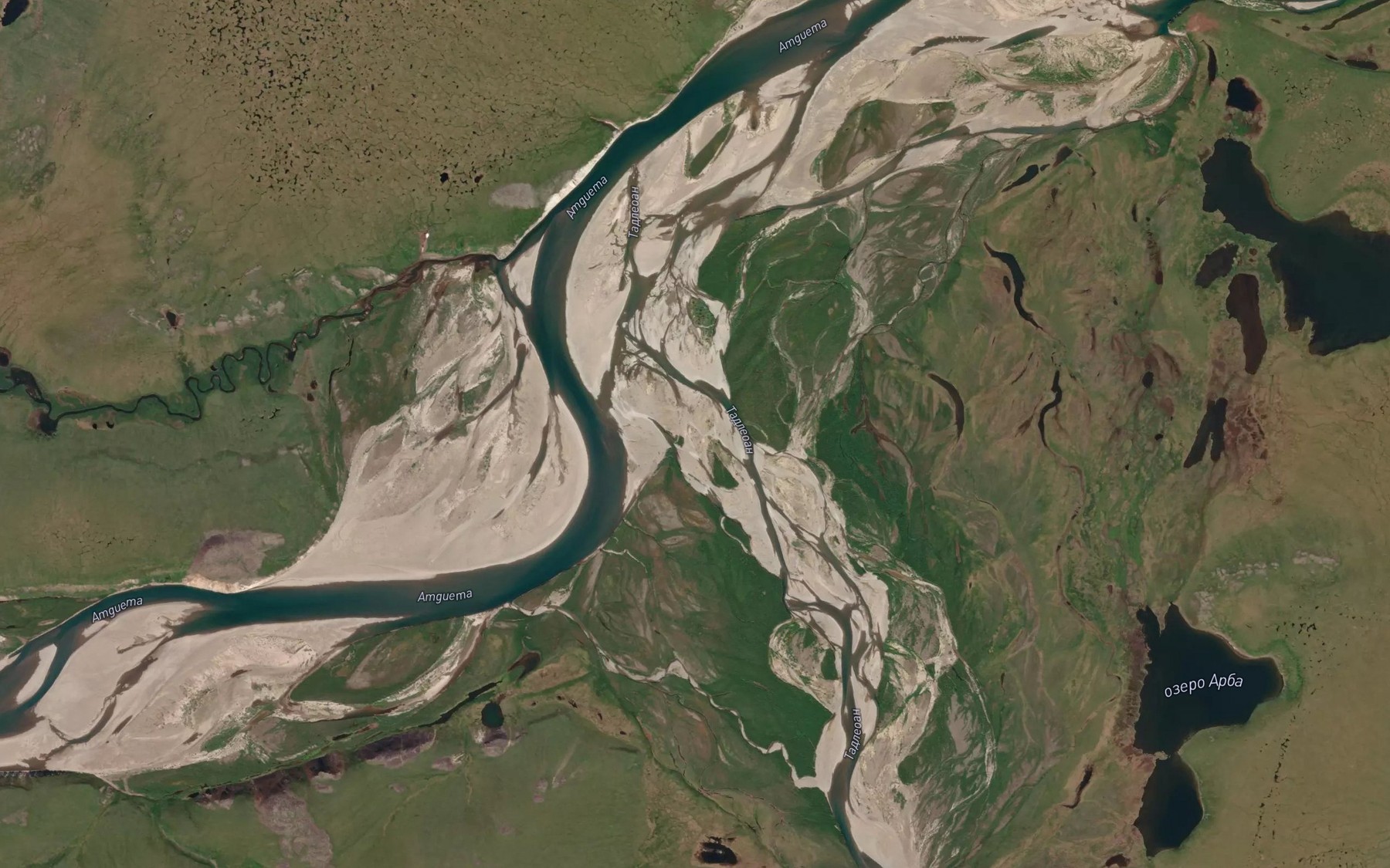Satellite map of the Tadleoan