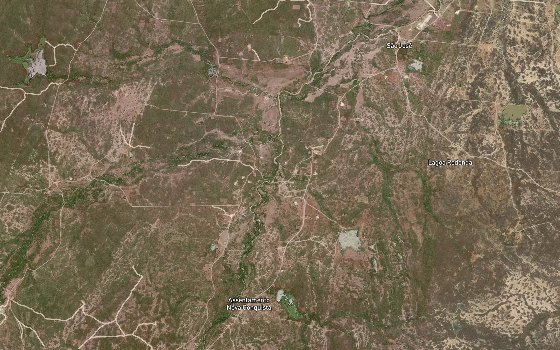 Satellite map of the Riacho Vargem da Cal