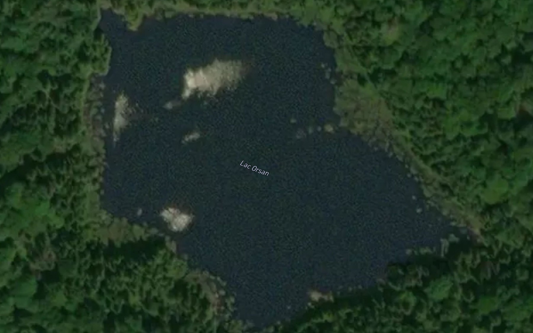 Satellite map of the Lac Orsan