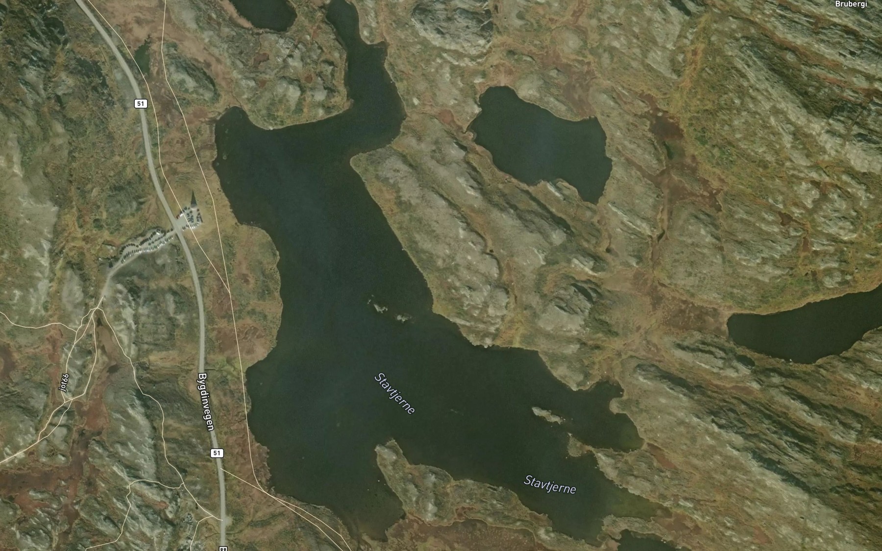 Satellite map of the Stavtjerne