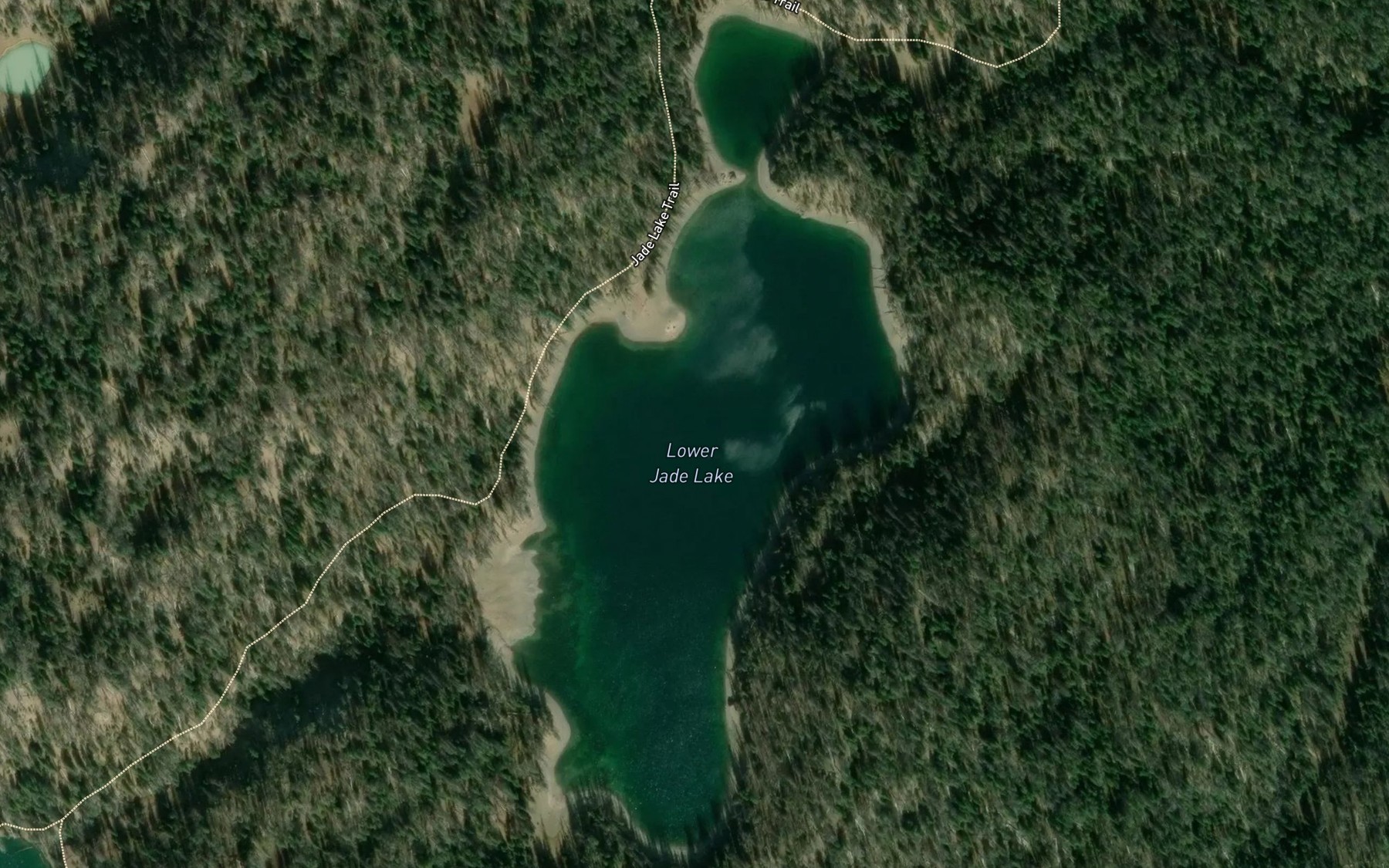 Satellite map of the Lower Jade Lake