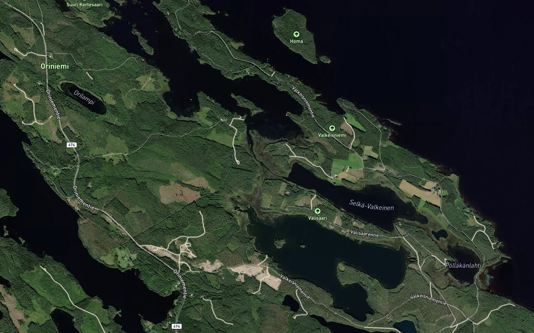 Satellite map of the Alaniva