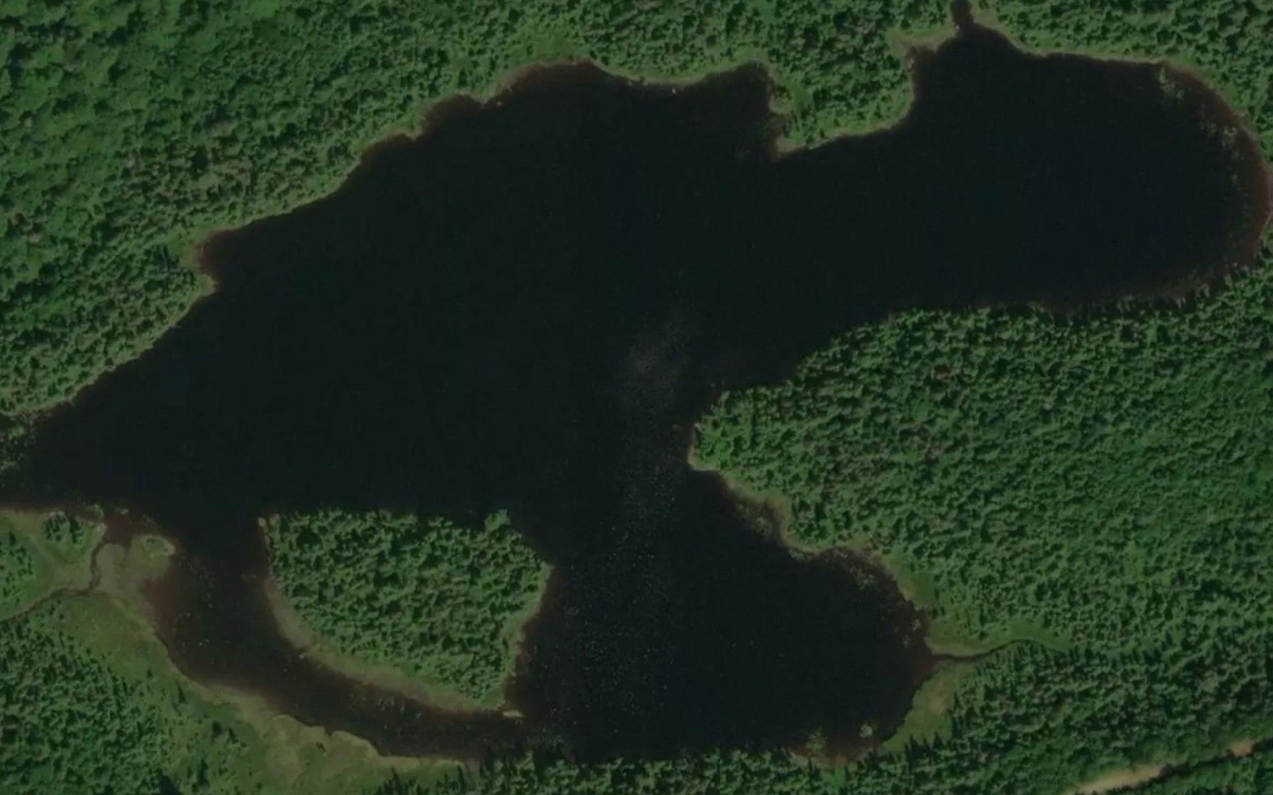 Satellite map of the Lac de la Tendresse des Betes