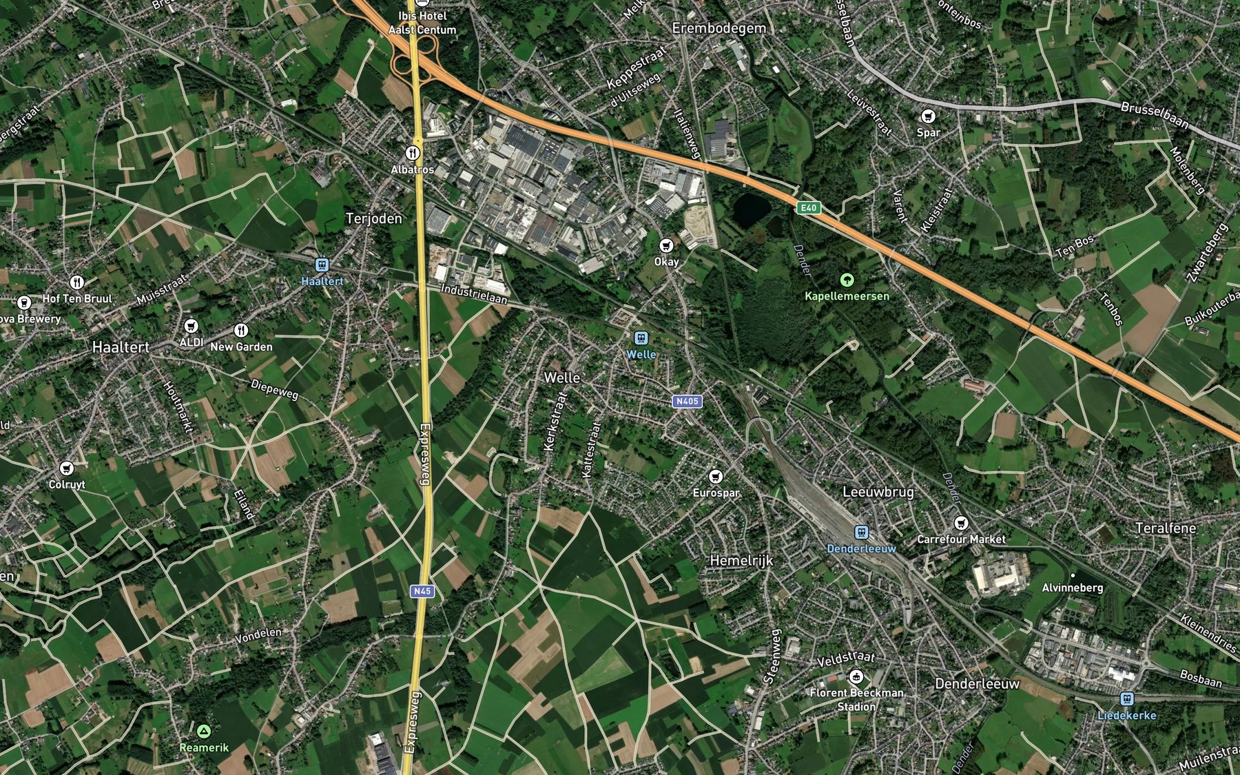 Satellite map of the Wildebeek