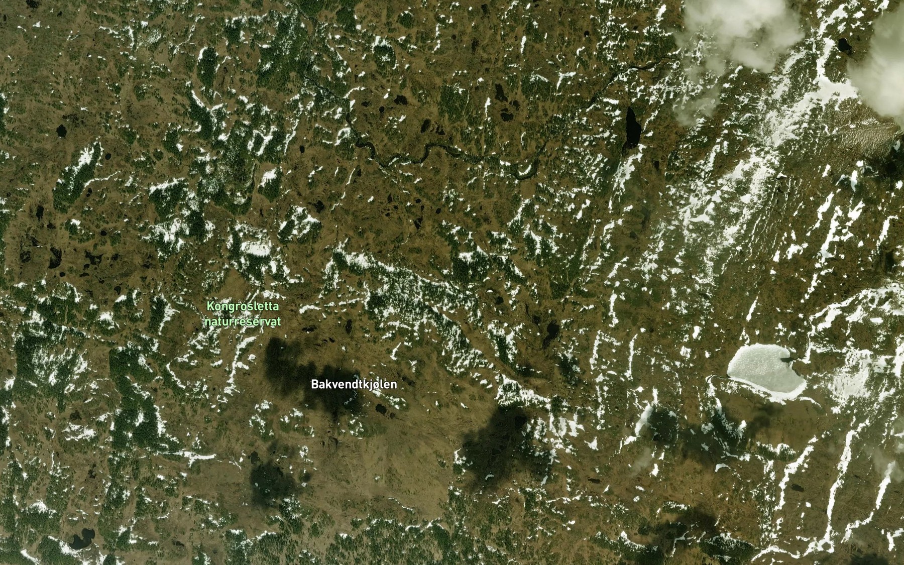 Satellite map of the Gronfjellvollbekken