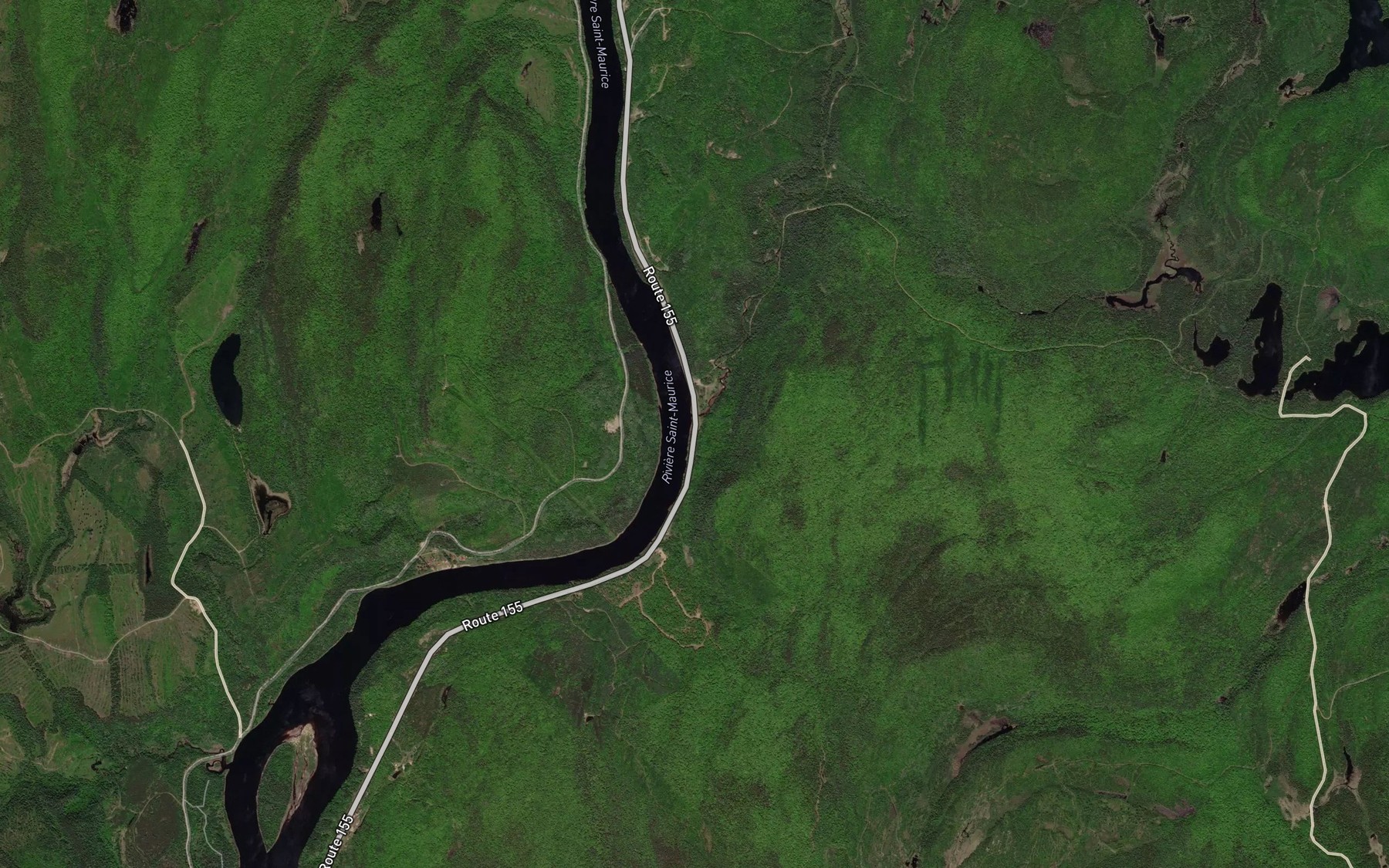Satellite map of the Riviere du Caribou