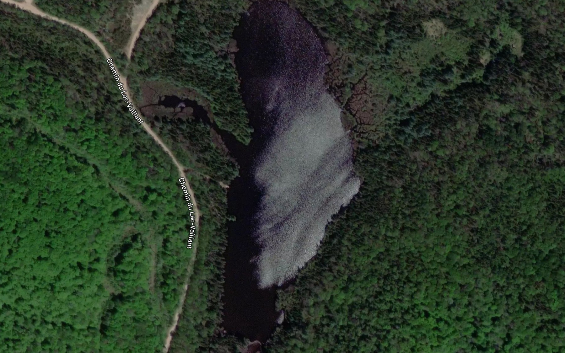 Satellite map of the Lac Robert