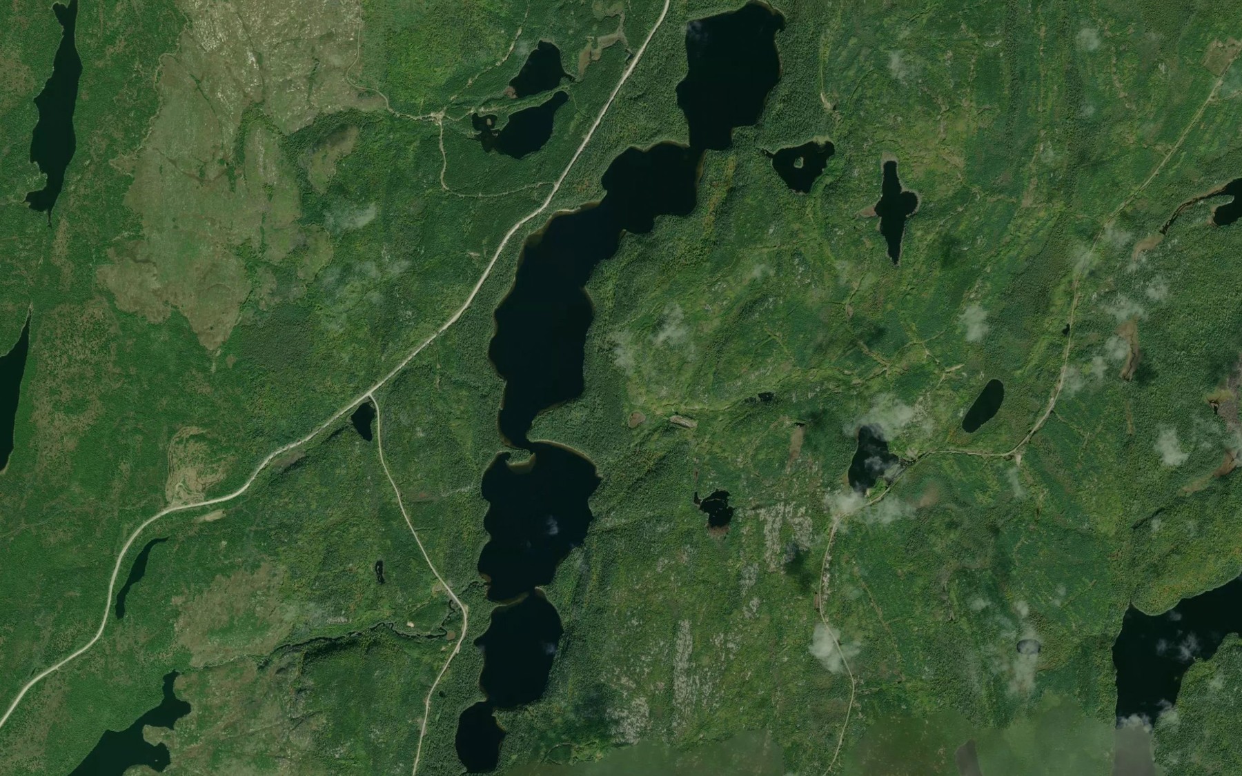 Satellite map of the Evonymus Lake