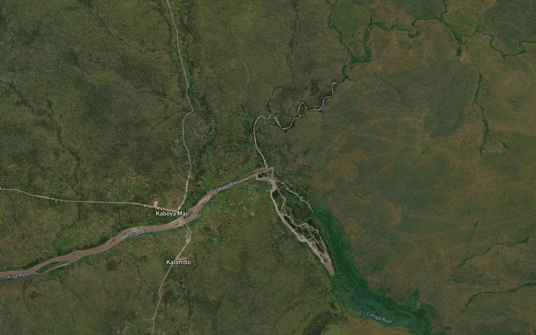 Satellite map of the Luilu