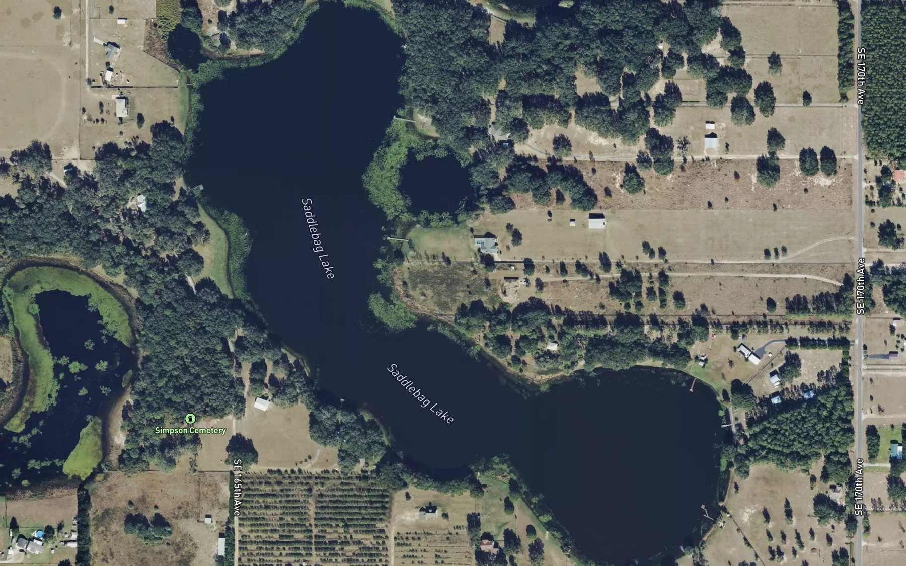 Satellite map of the Saddlebag Lake