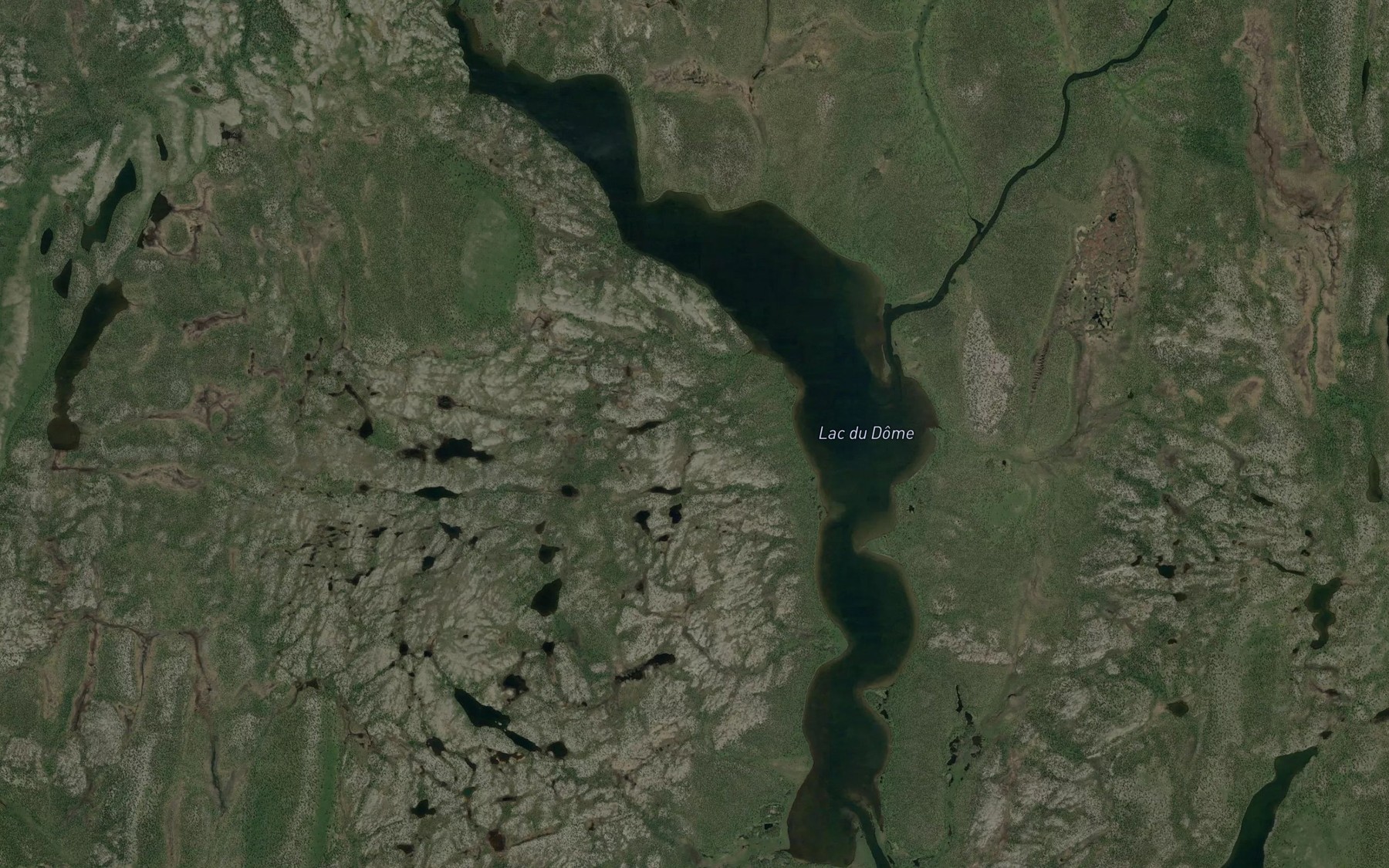 Satellite map of the Lac du Dome