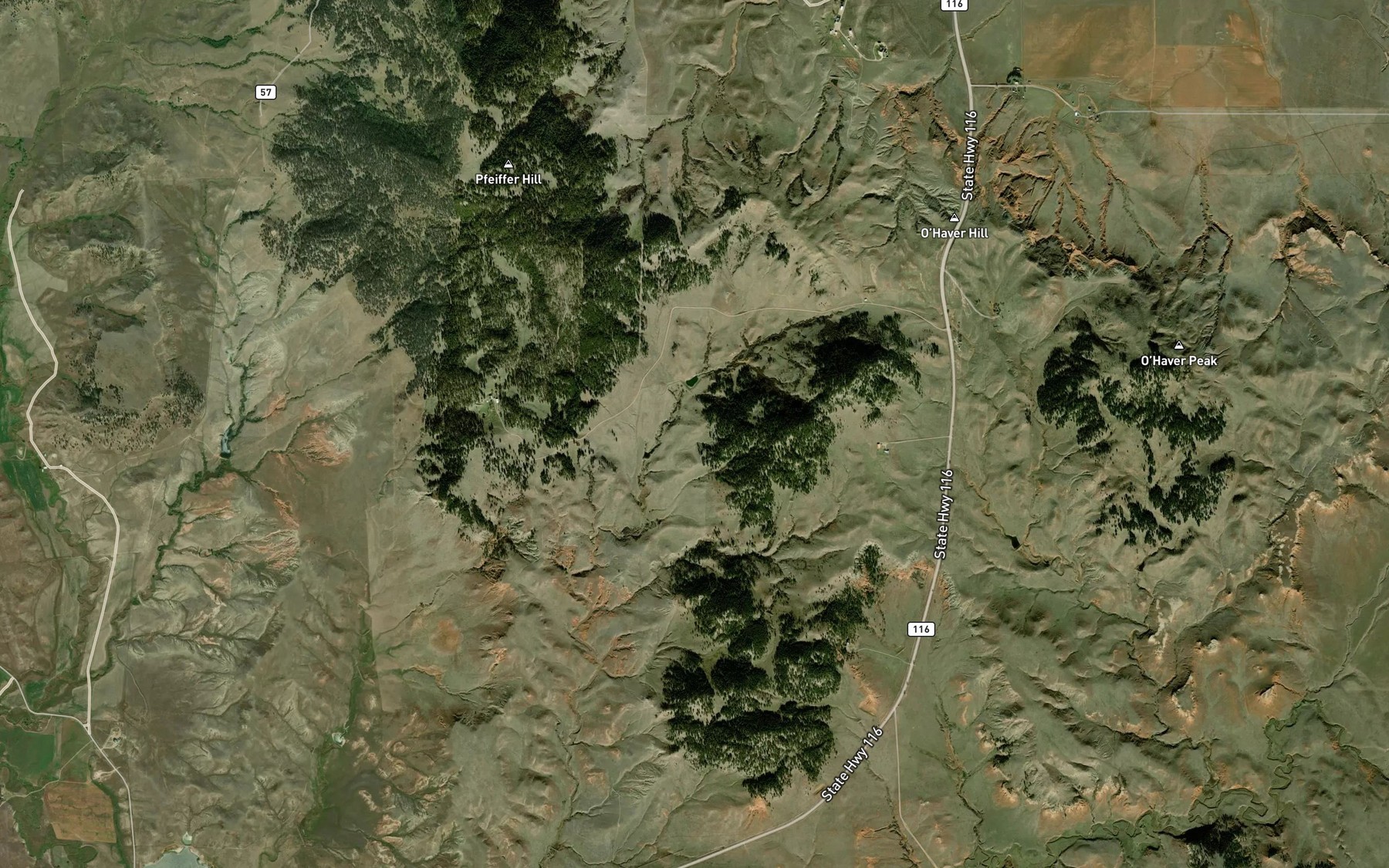 Satellite map of the Edwards Number 3 Reservoir