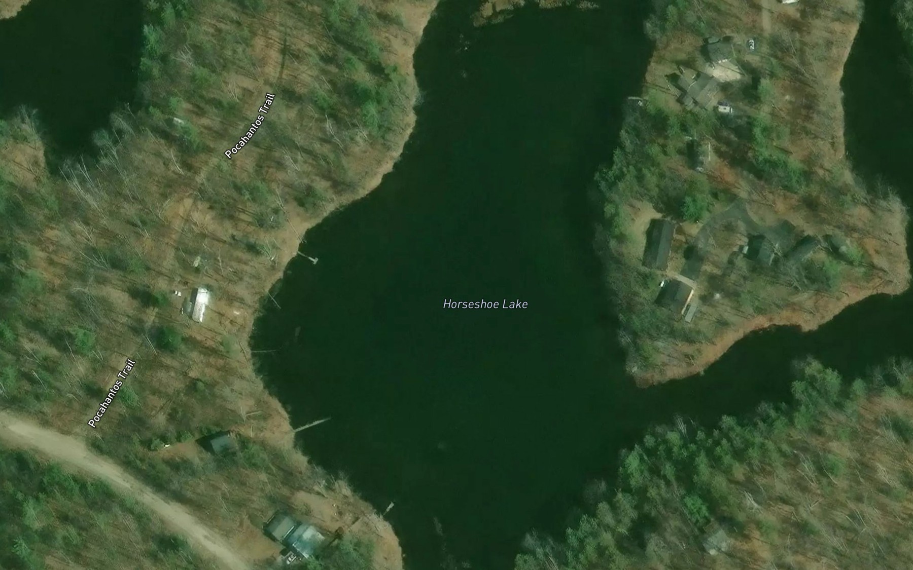 Satellite map of the Horseshoe Lake