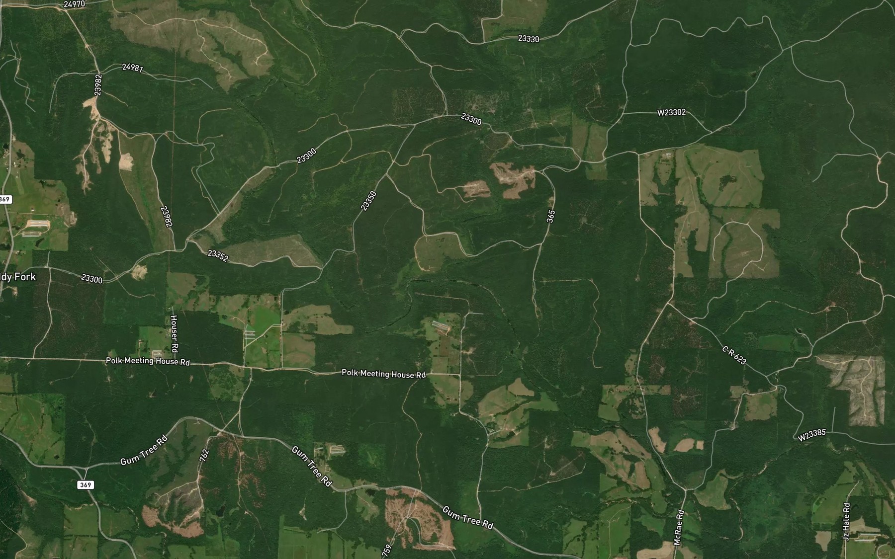 Satellite map of the Jacobs Creek