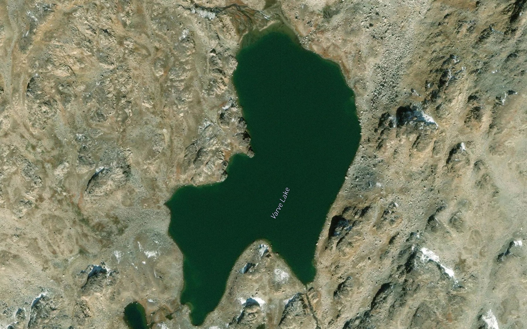 Satellite map of the Varve Lake