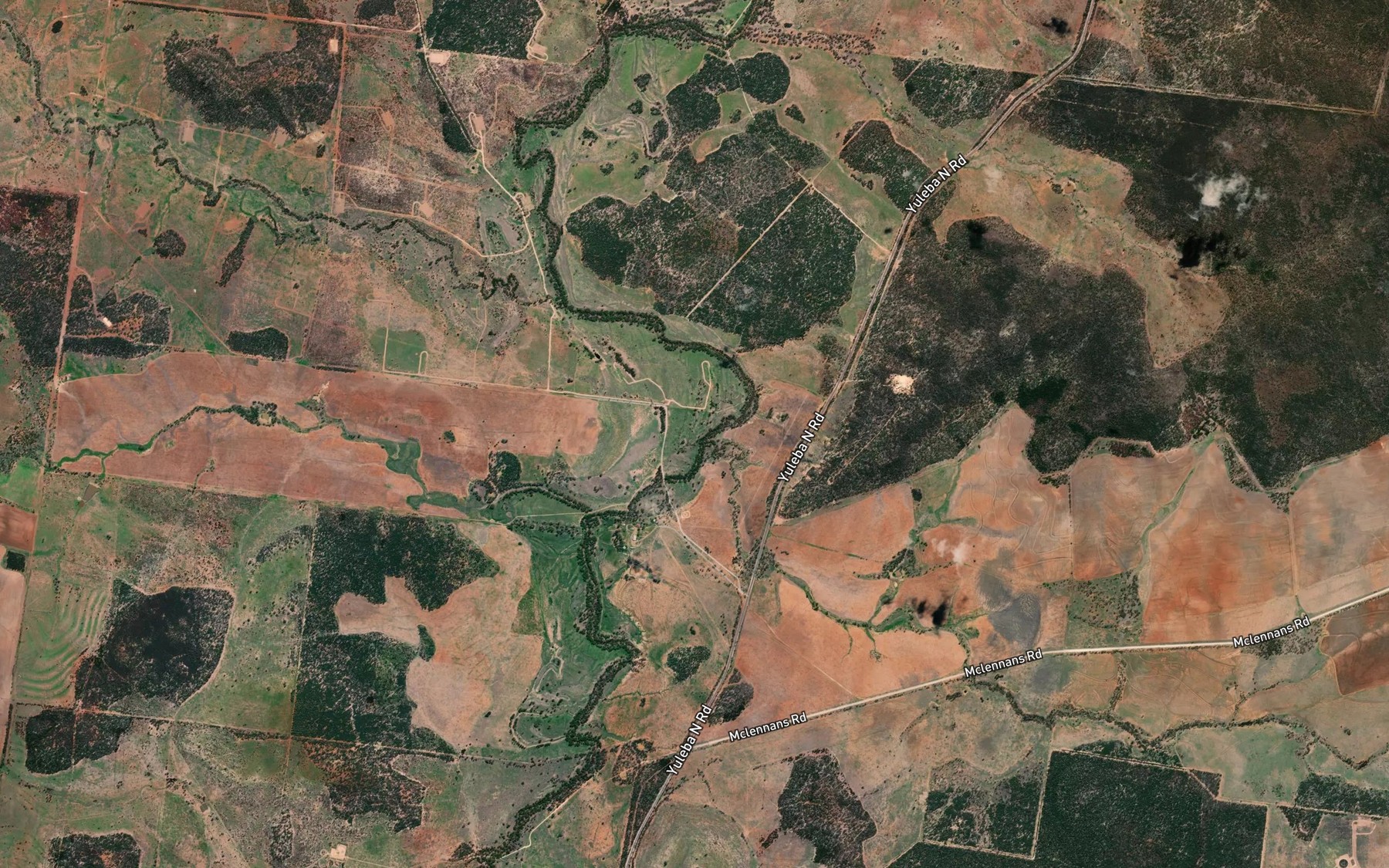 Satellite map of the Annaby Creek