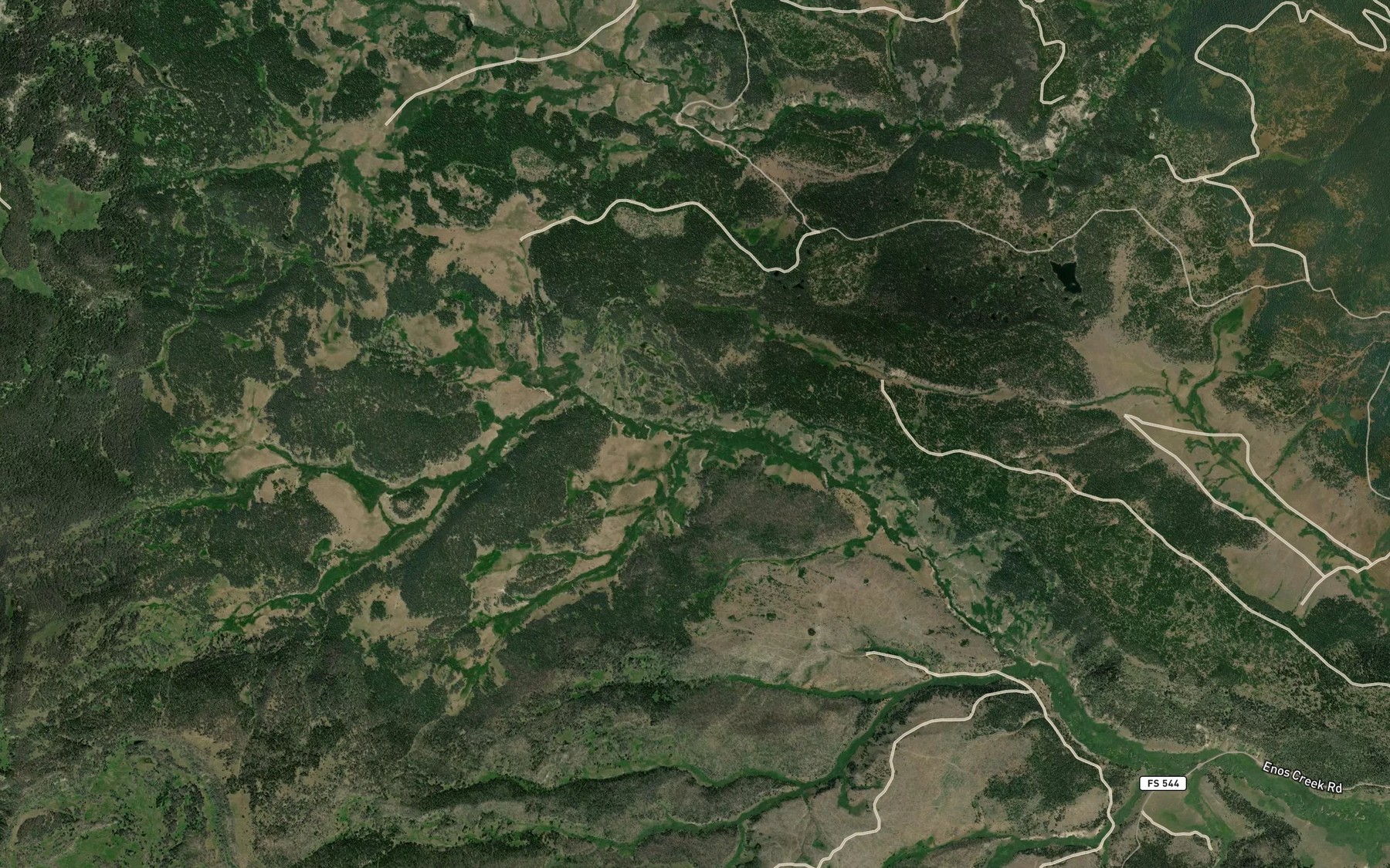 Satellite map of the Indian Creek