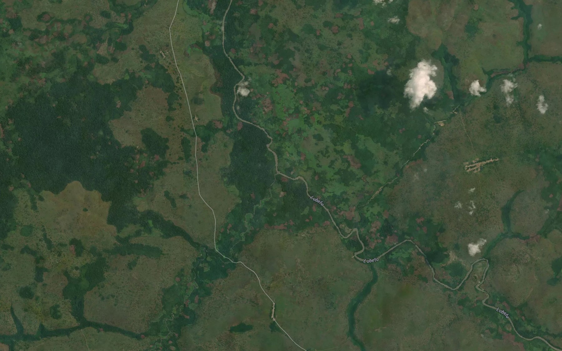 Satellite map of the Ludju