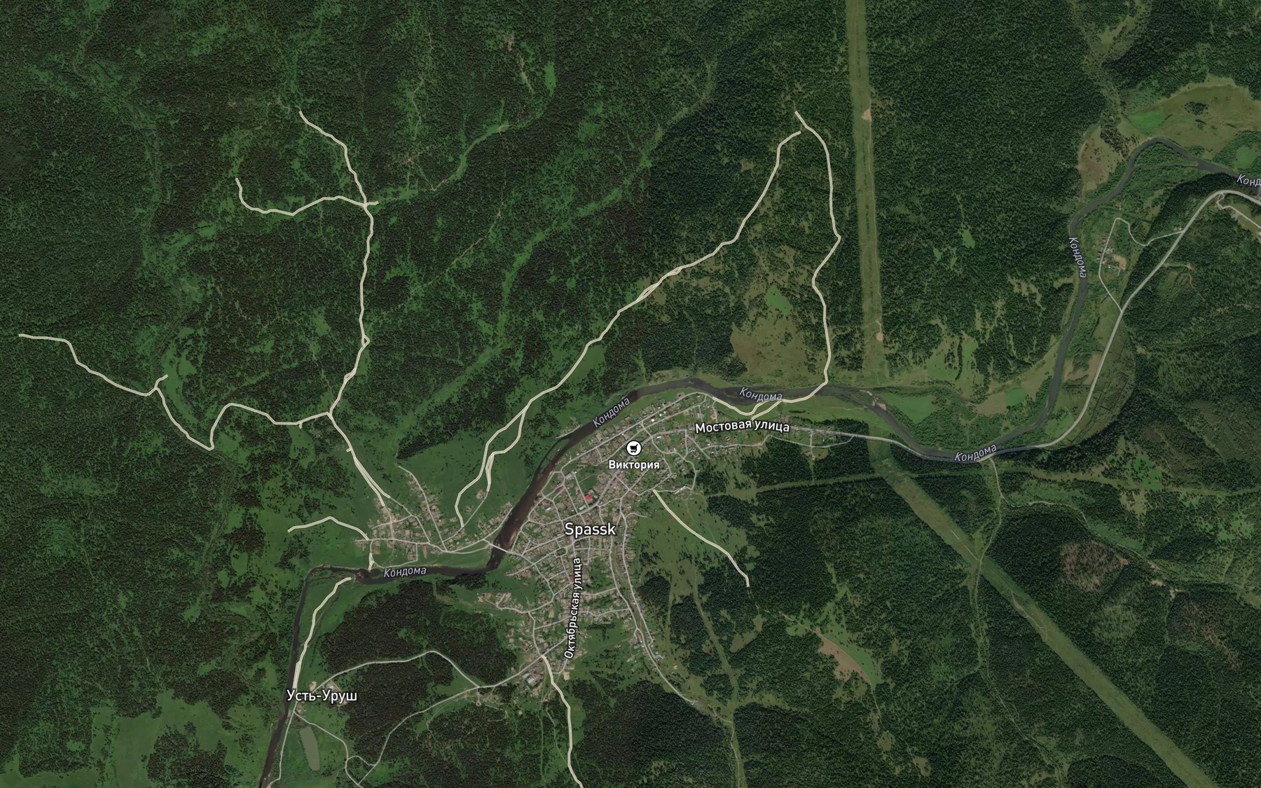 Satellite map of the Kabarzinka