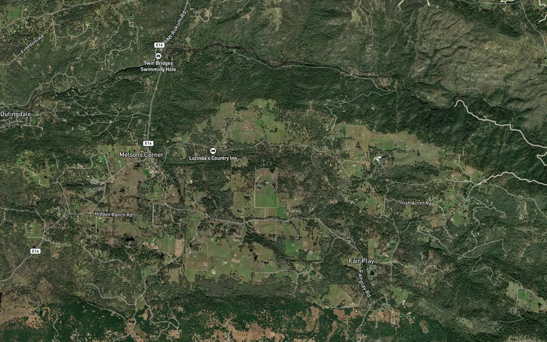 Satellite map of the Perry Reservoir