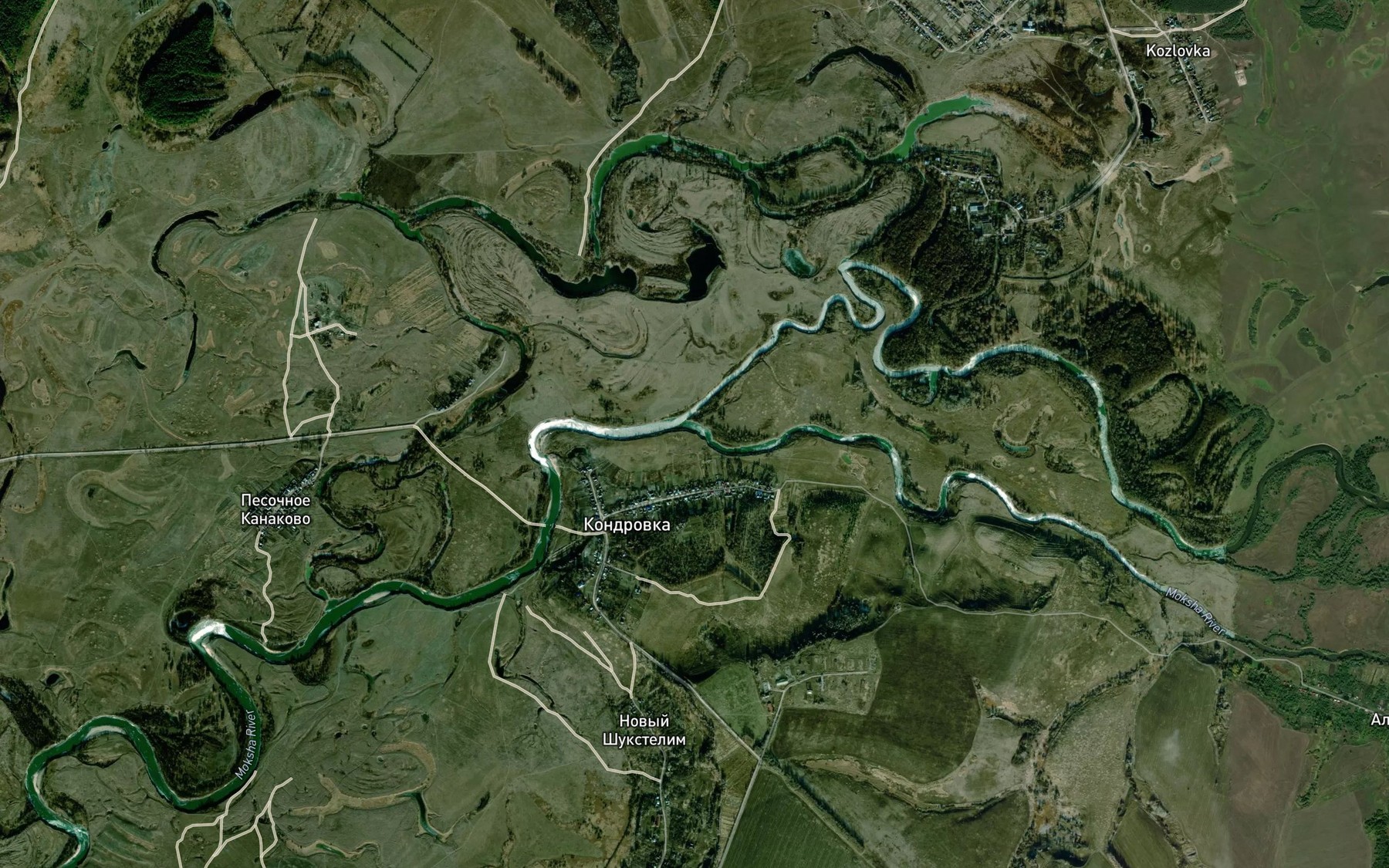 Satellite map of the Bolshoy Aksel