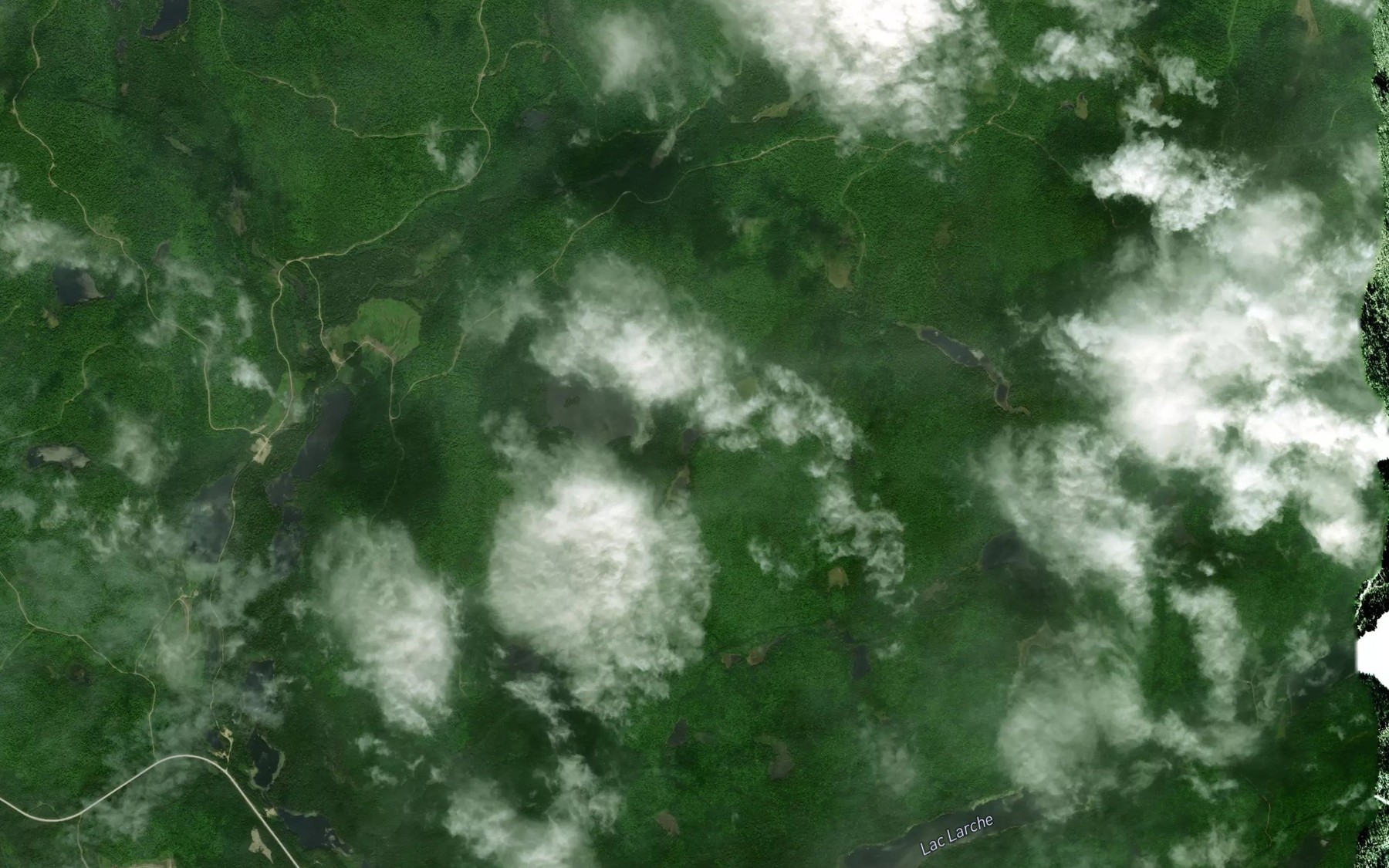 Satellite map of the Lac du Brule