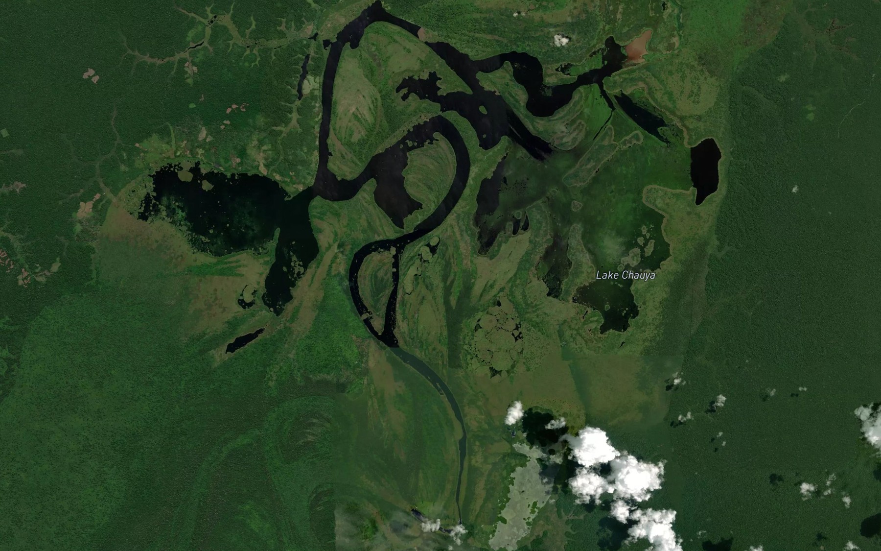 Satellite map of the Laguna Chauya