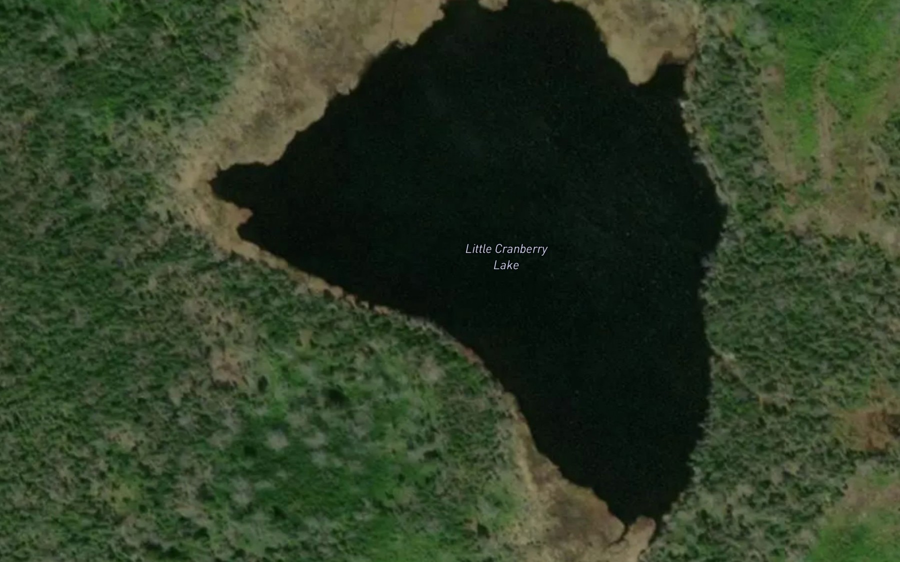 Satellite map of the Little Cranberry Lake