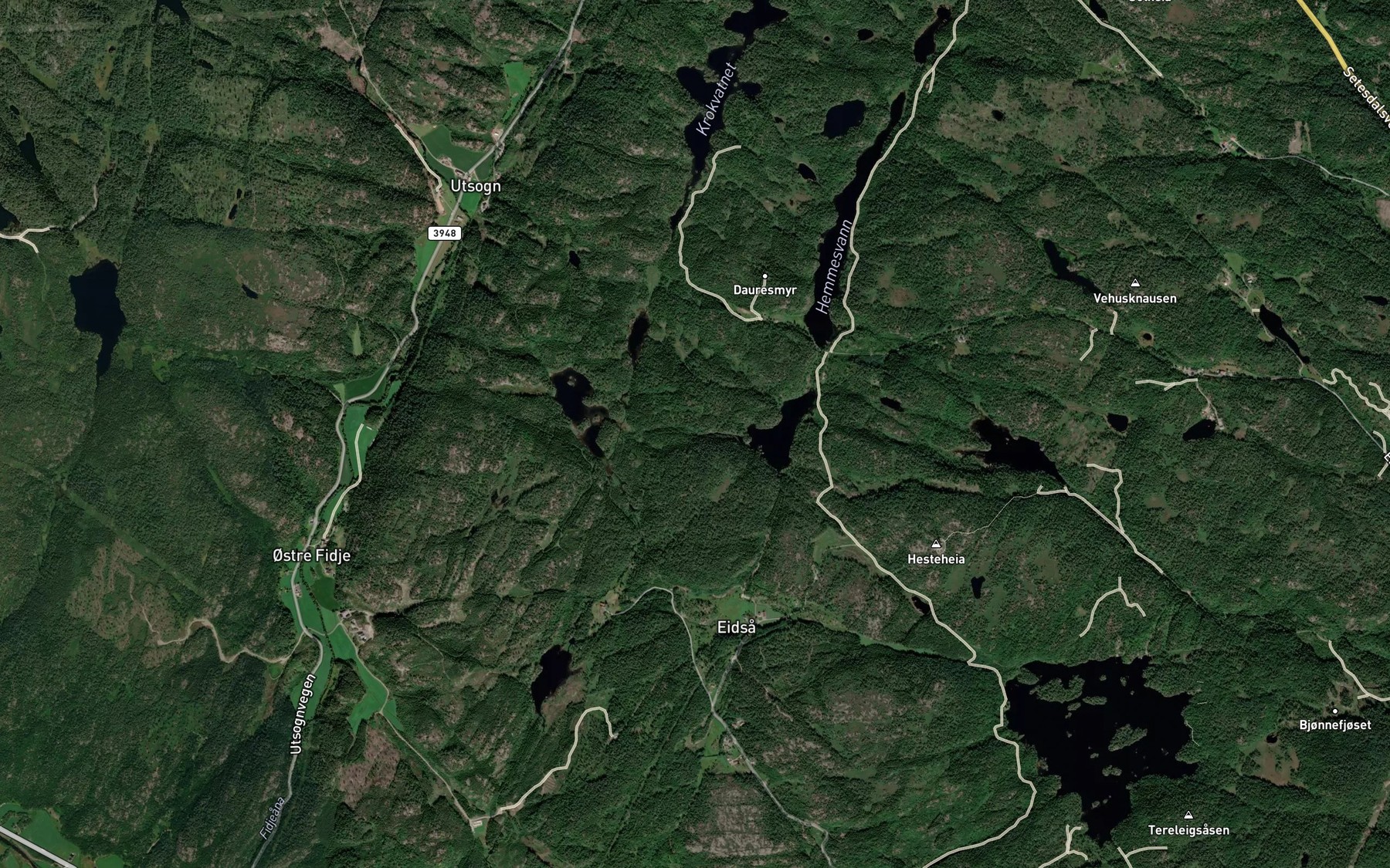 Satellite map of the Stebekken