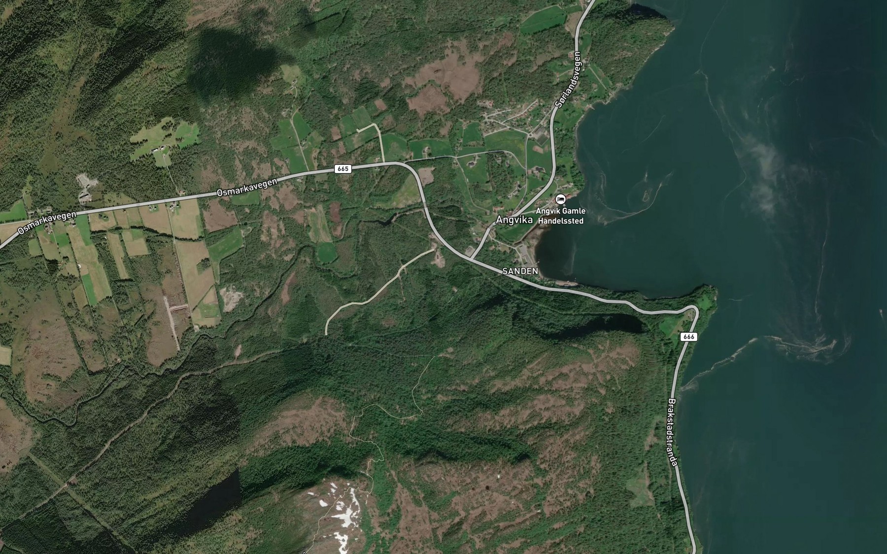 Satellite map of the Sandabekken