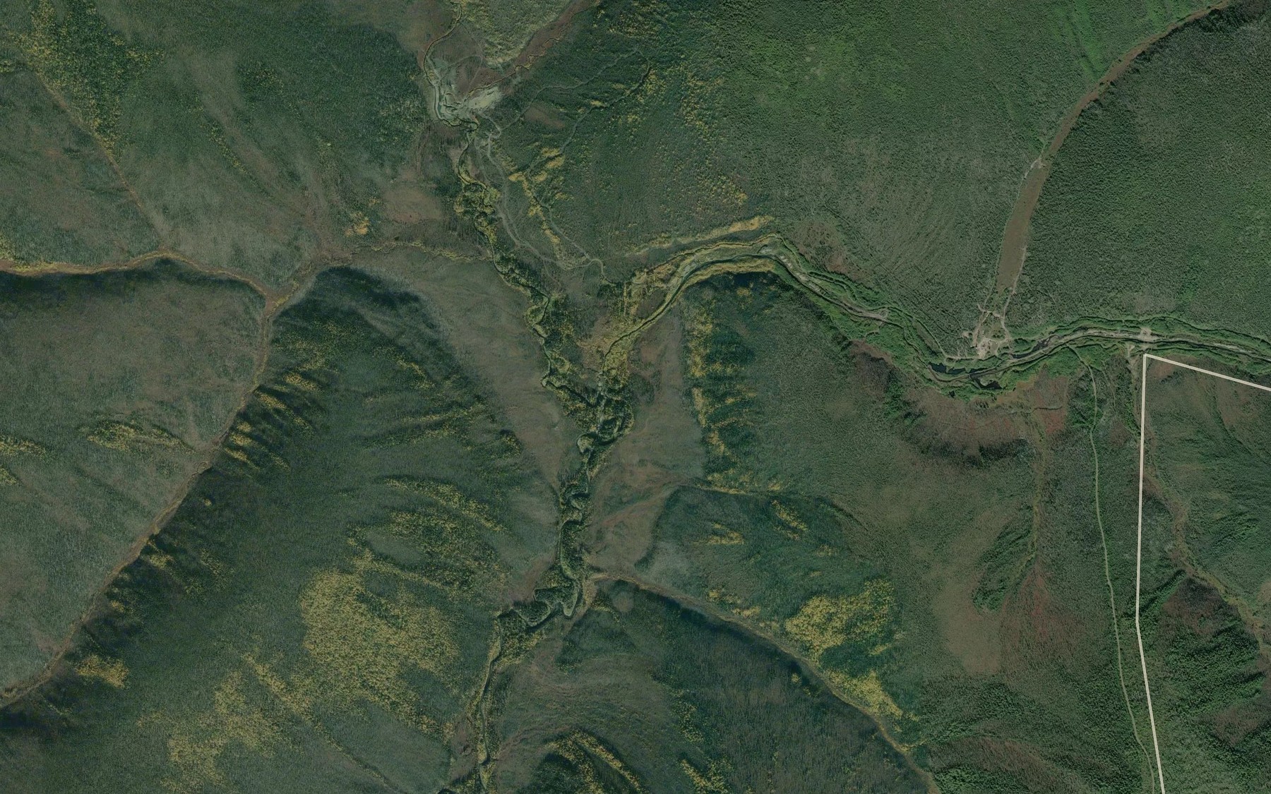 Satellite map of the Golden Creek
