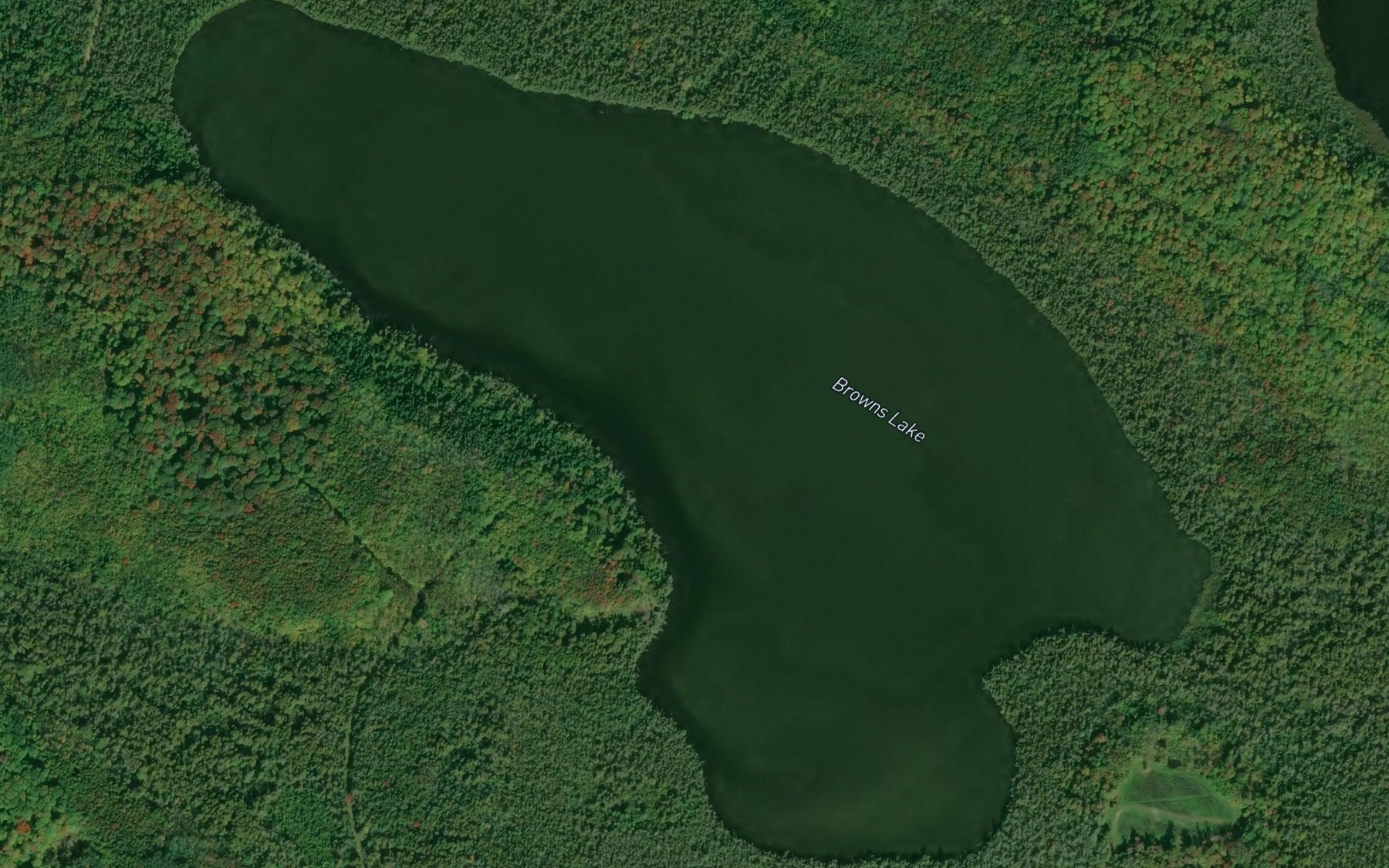Satellite map of the Browns Lake