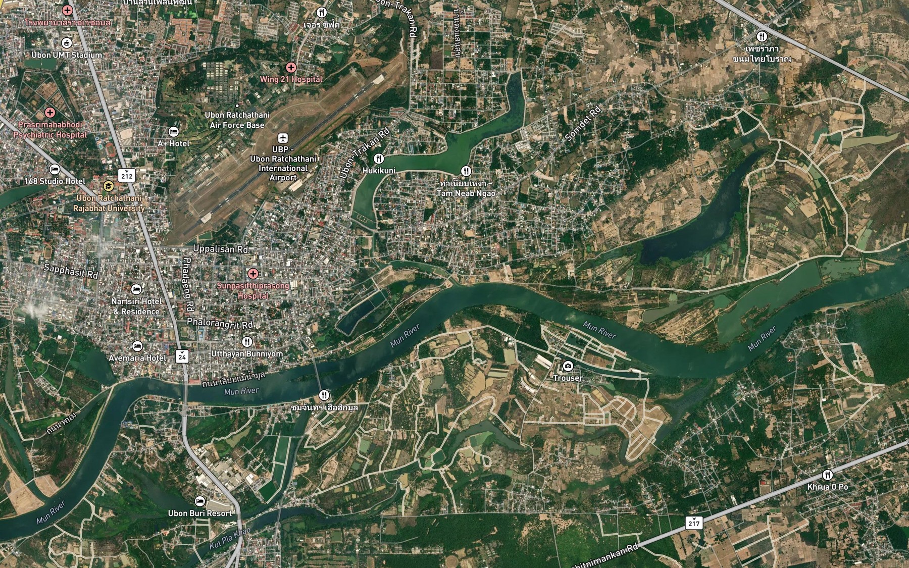 Satellite map of the Huai Wang Nong