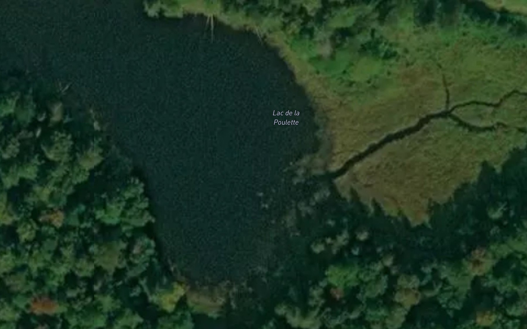 Satellite map of the Lac de la Poulette