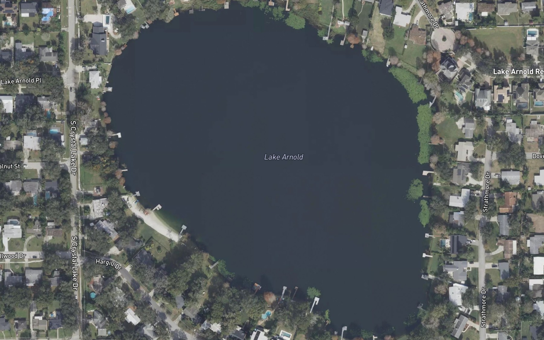 Satellite map of the Lake Arnold