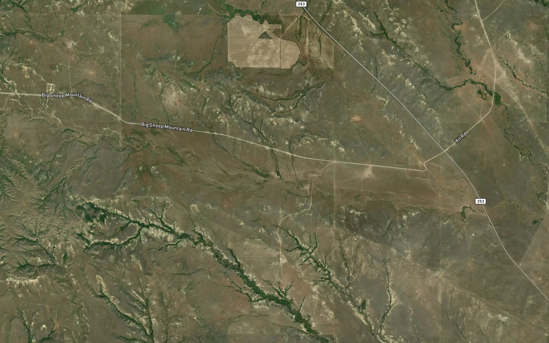 Satellite map of the Mud Spring