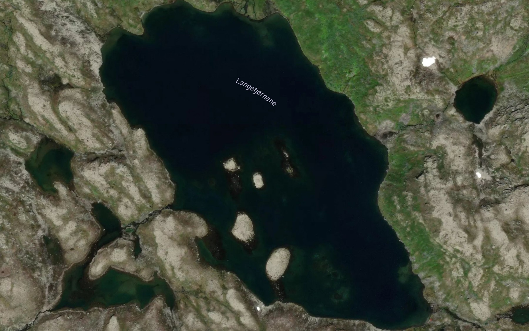 Satellite map of the Langetjornane