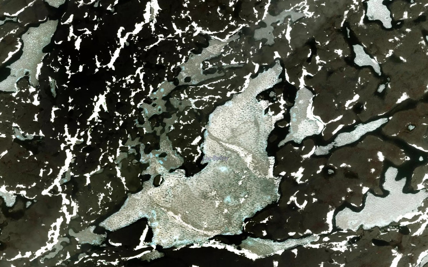 Satellite map of the Lac Belloy