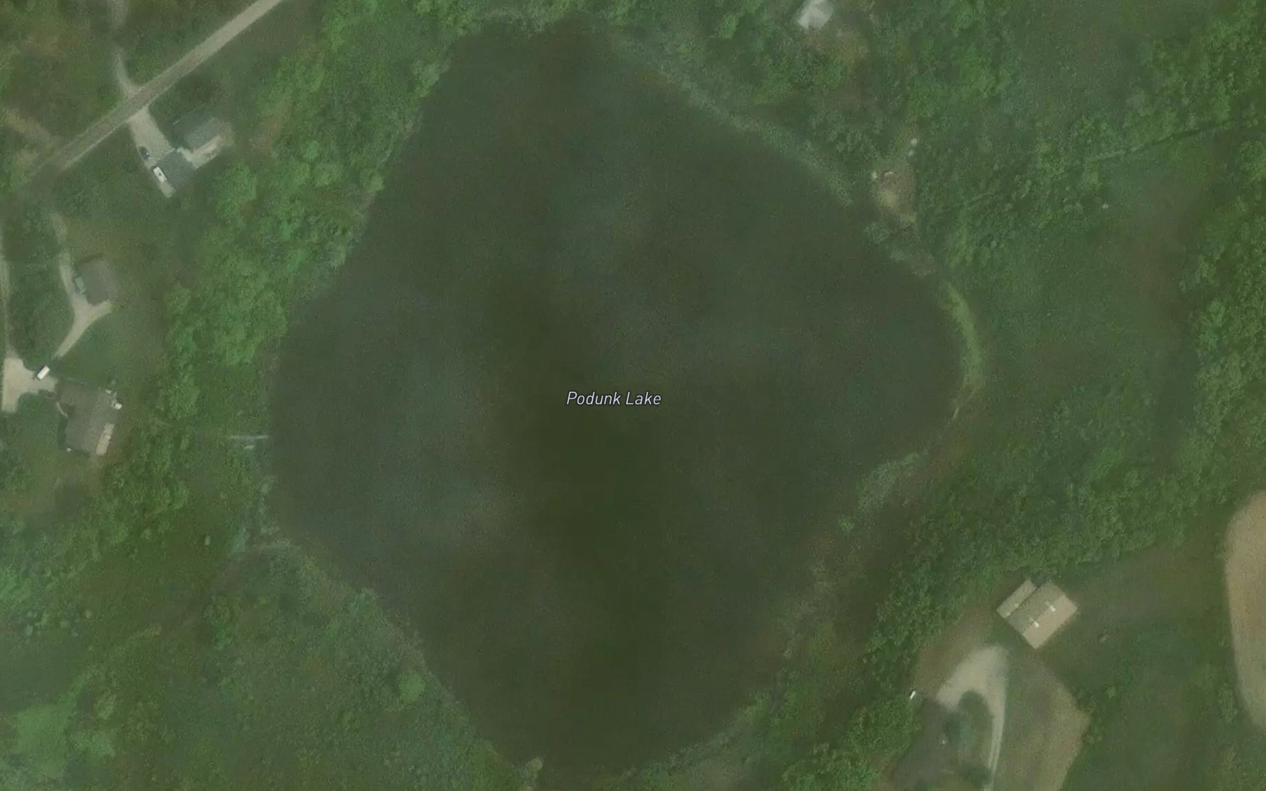 Satellite map of the Podunk Lake