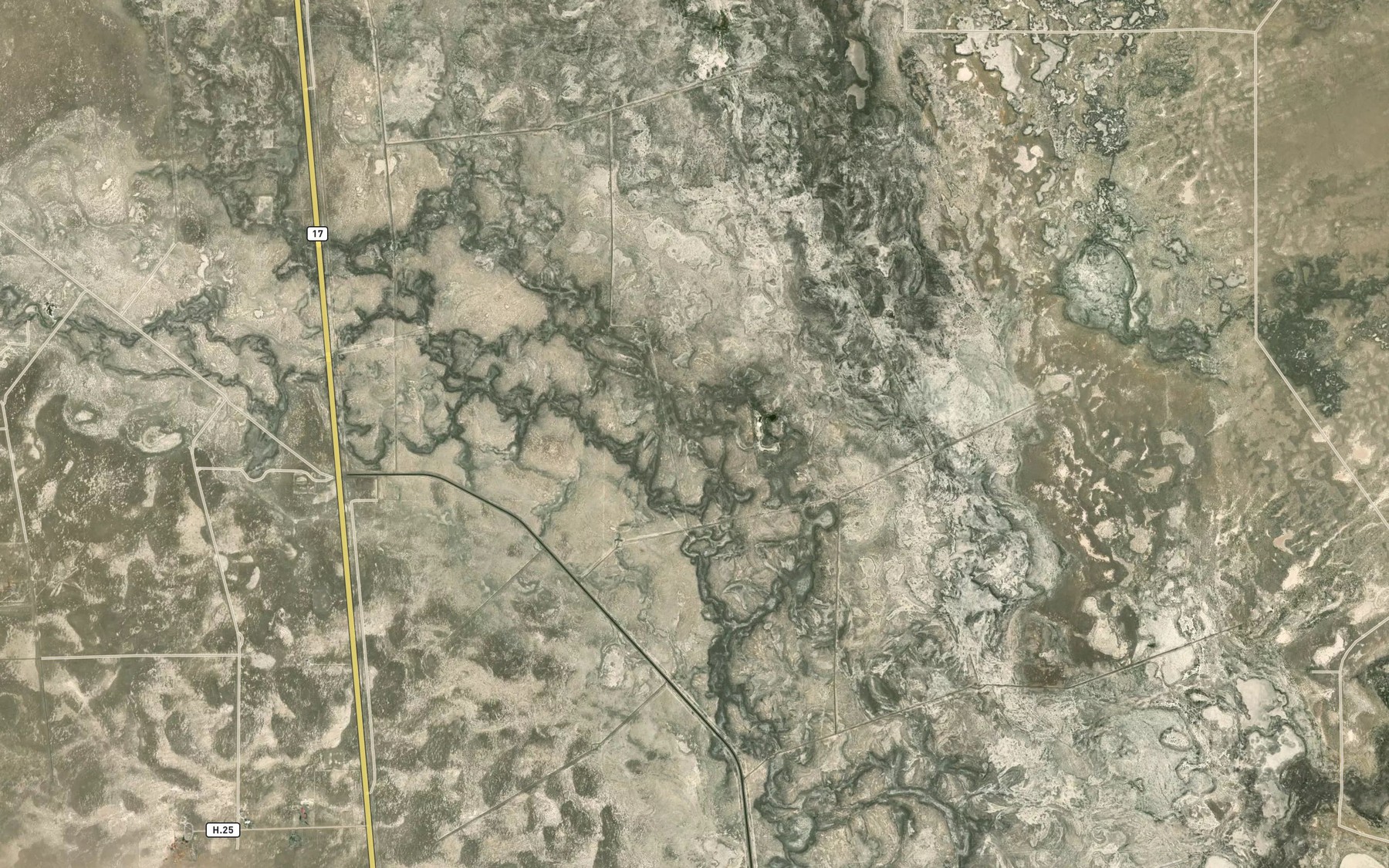 Satellite map of the Saguache Creek