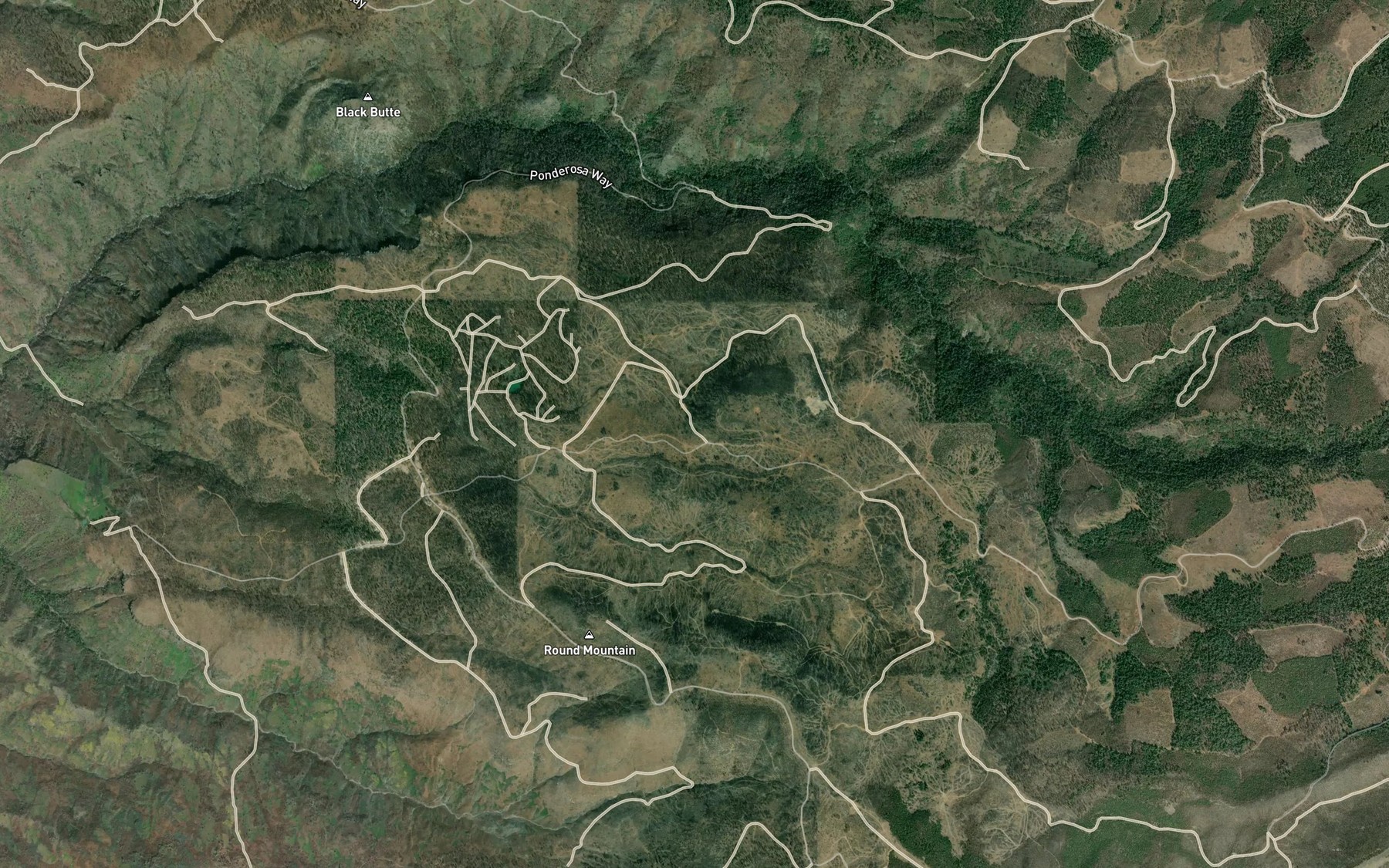 Satellite map of the Two-Barrel Spring
