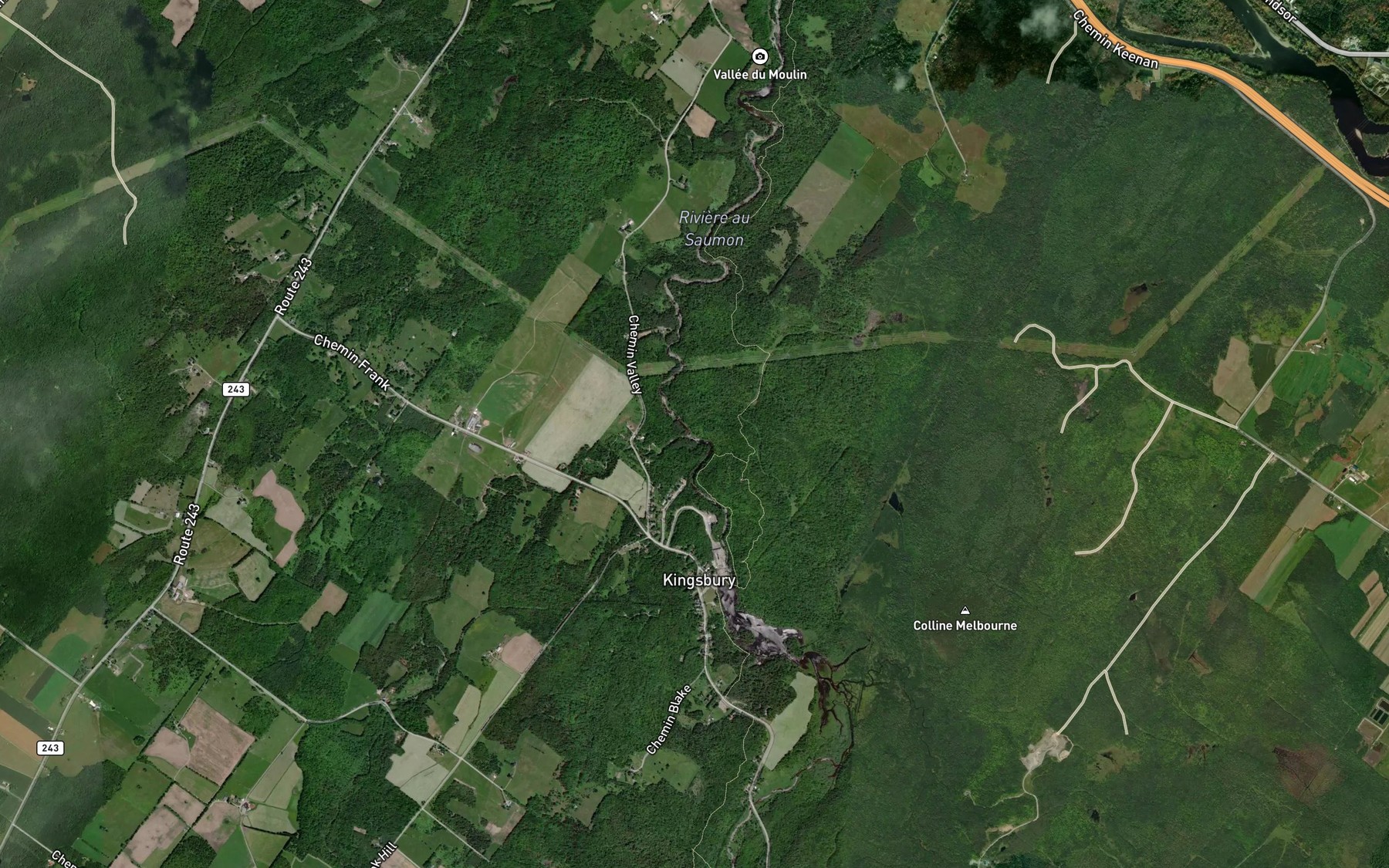 Satellite map of the Ruisseau Miller