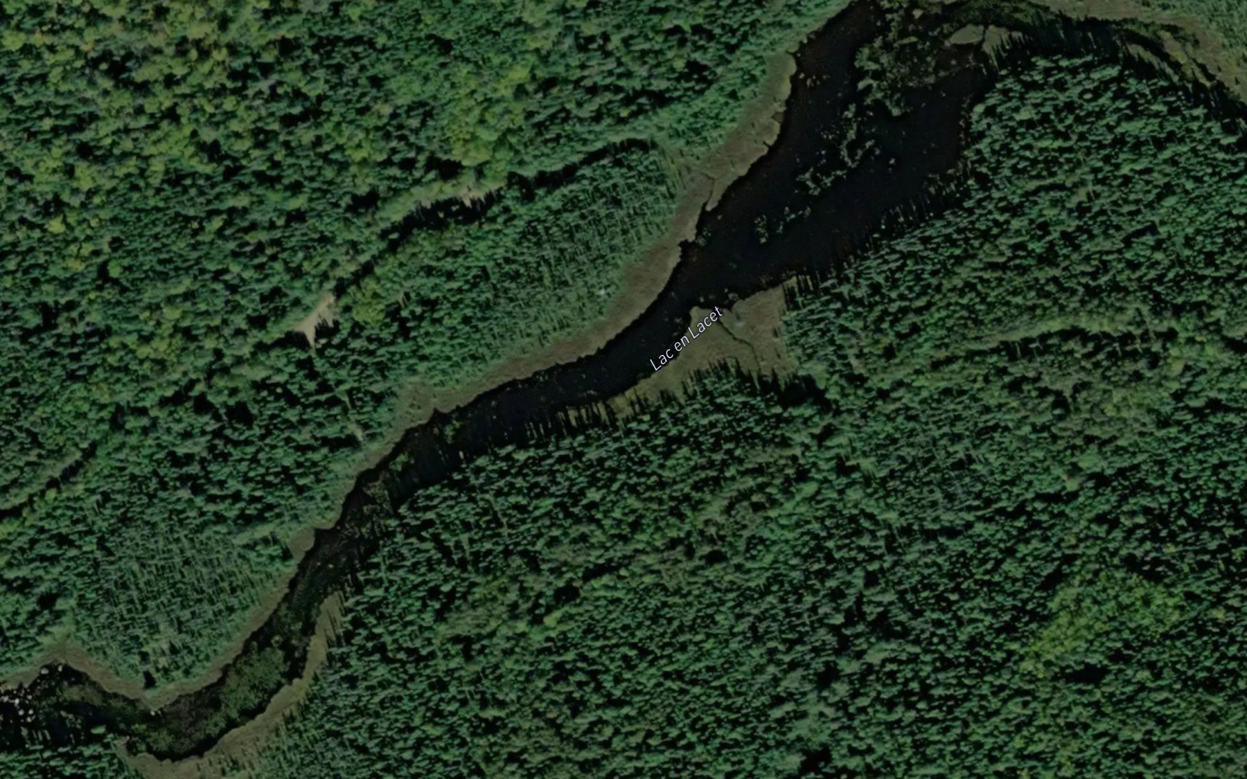 Satellite map of the Lac John