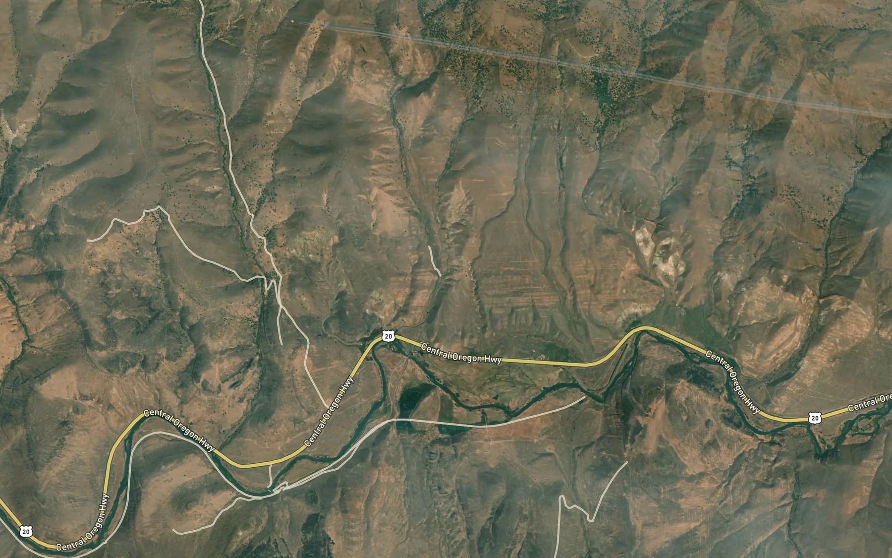 Satellite map of the Dipping Vat Creek
