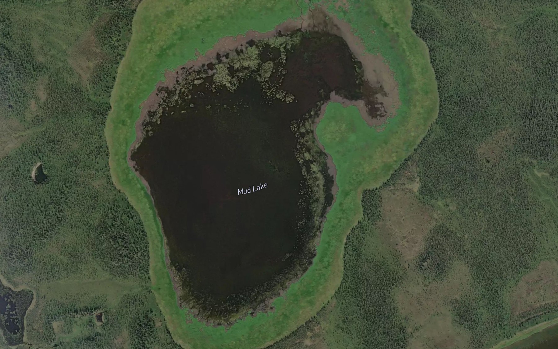 Satellite map of the Mud Lake